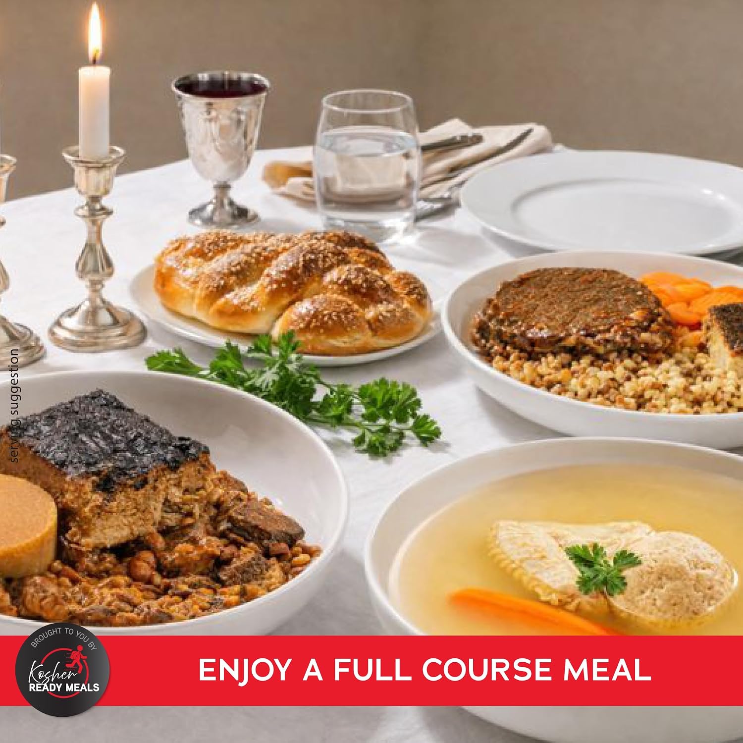 KJ Poultry Kosher Ready Meals - Shabbos Beef Variety (6 Pack) Prepared Entree Fully Cooked