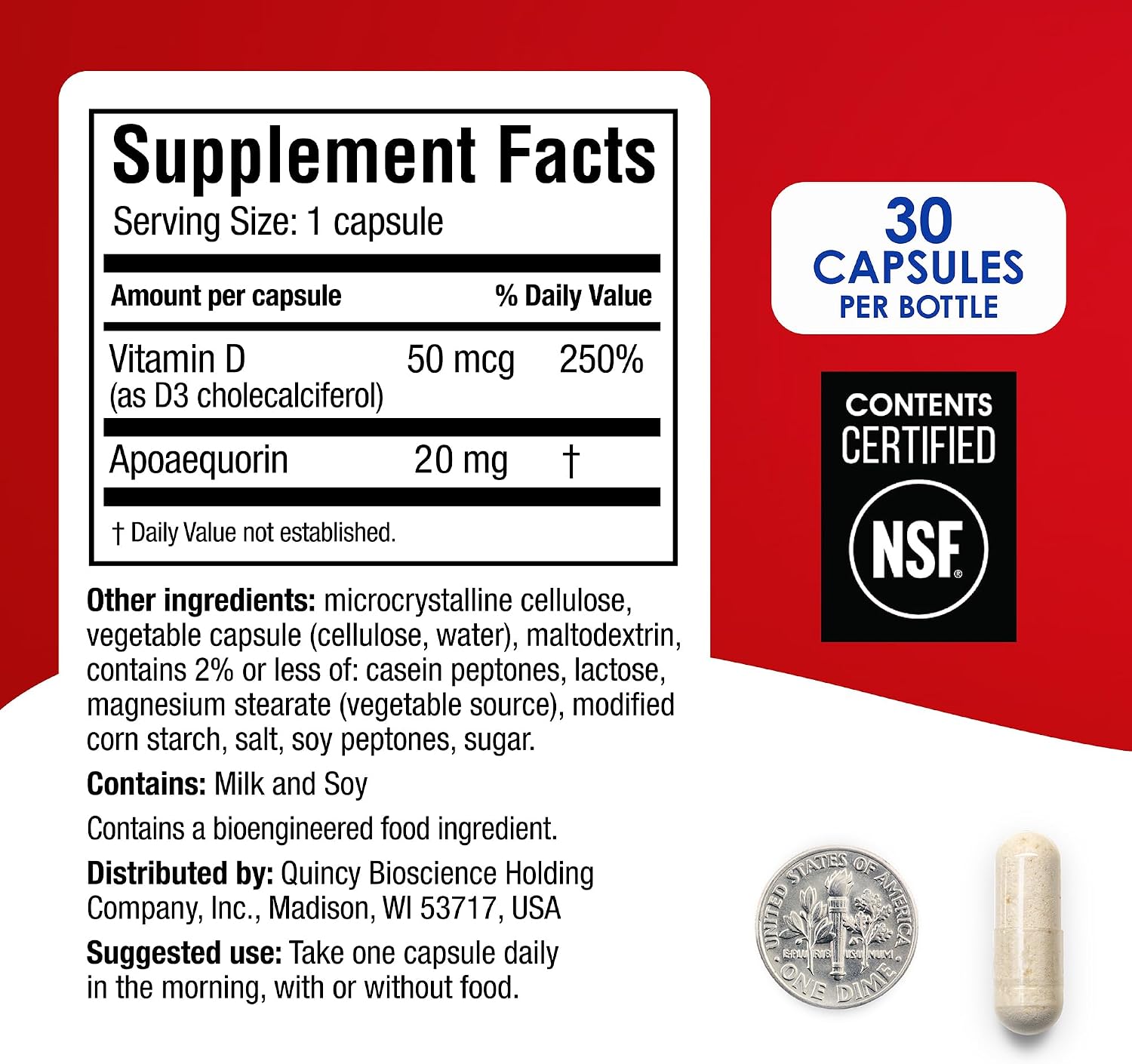 Prevagen Extra Strength with 7-Day Pill Minder, 60 Capsules, 1-Pack | For Your Brain, 2 Month Supply, 20mg Apoaequorin, 50mcg Vitamin D3