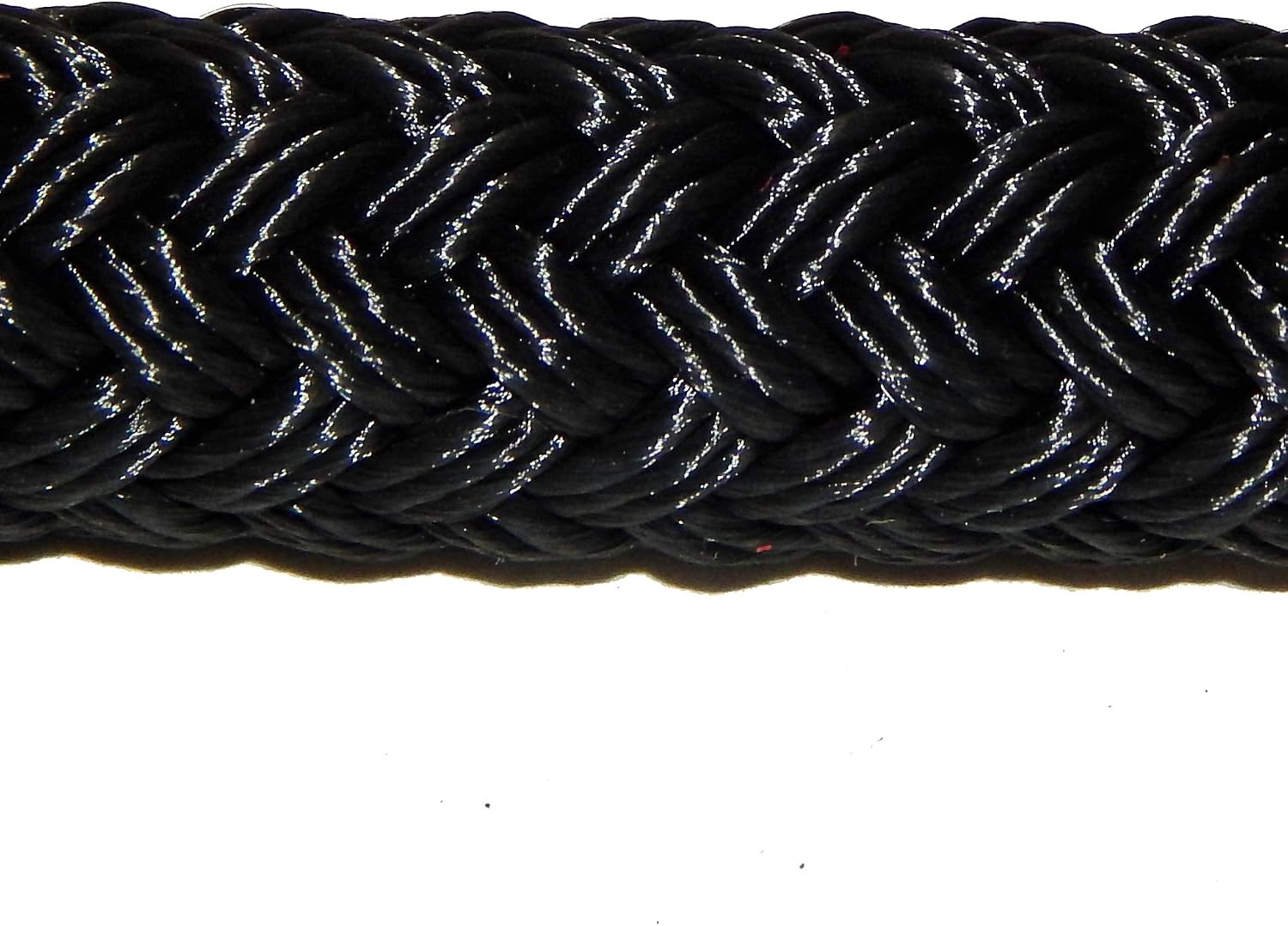 Samson EQ Braid Double Braid Polyester Yacht Rope 1/2" Colors: Blue, Black, Beige, Beige/White, Black with Blue Tracer, Pink and Purple (Black, 1/2" x 50 ft. Hank)