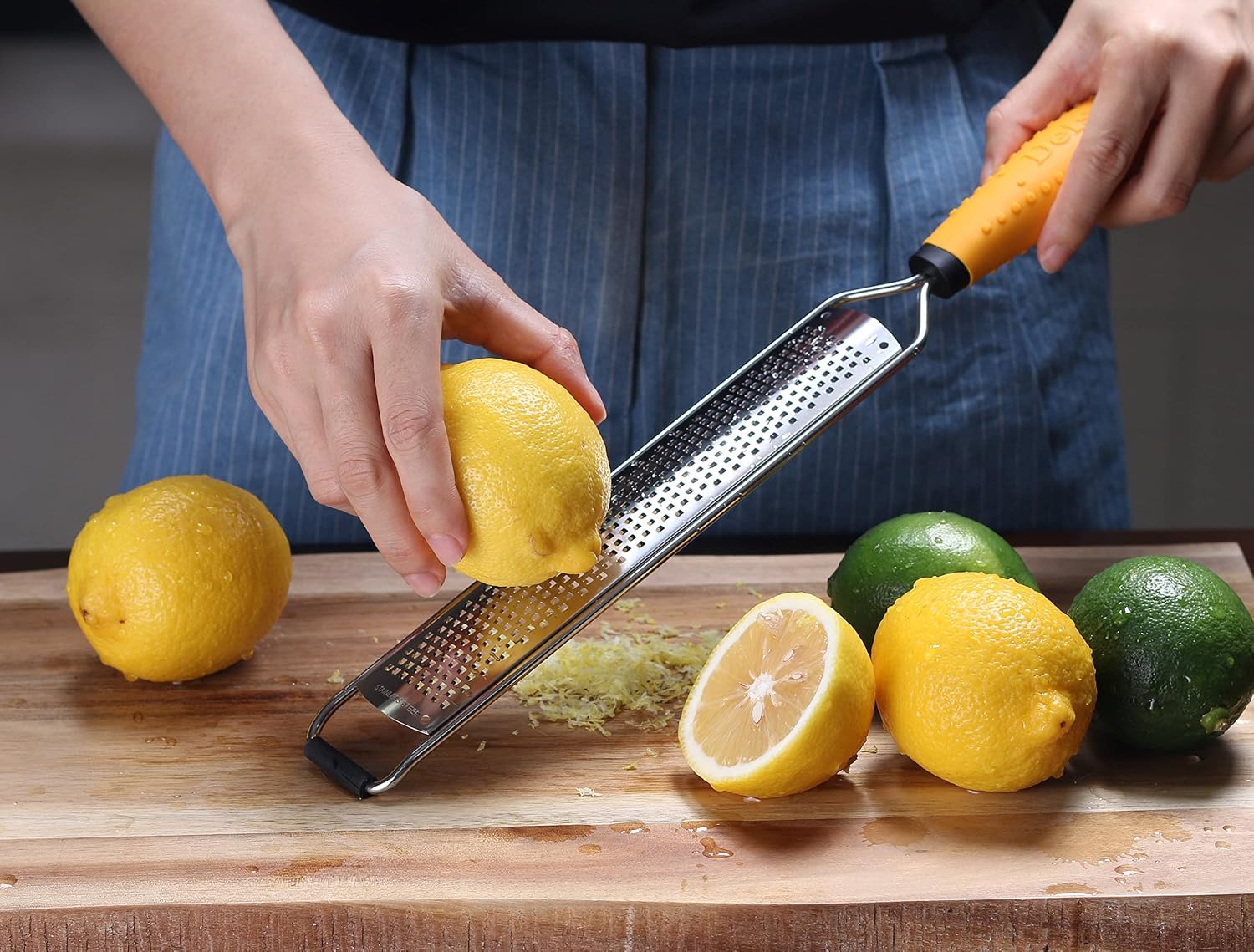 Deiss PRO Citrus Lemon Zester & Cheese Grater — Parmesan Cheese, Lemon, Ginger, Garlic, Nutmeg, Chocolate, Vegetables