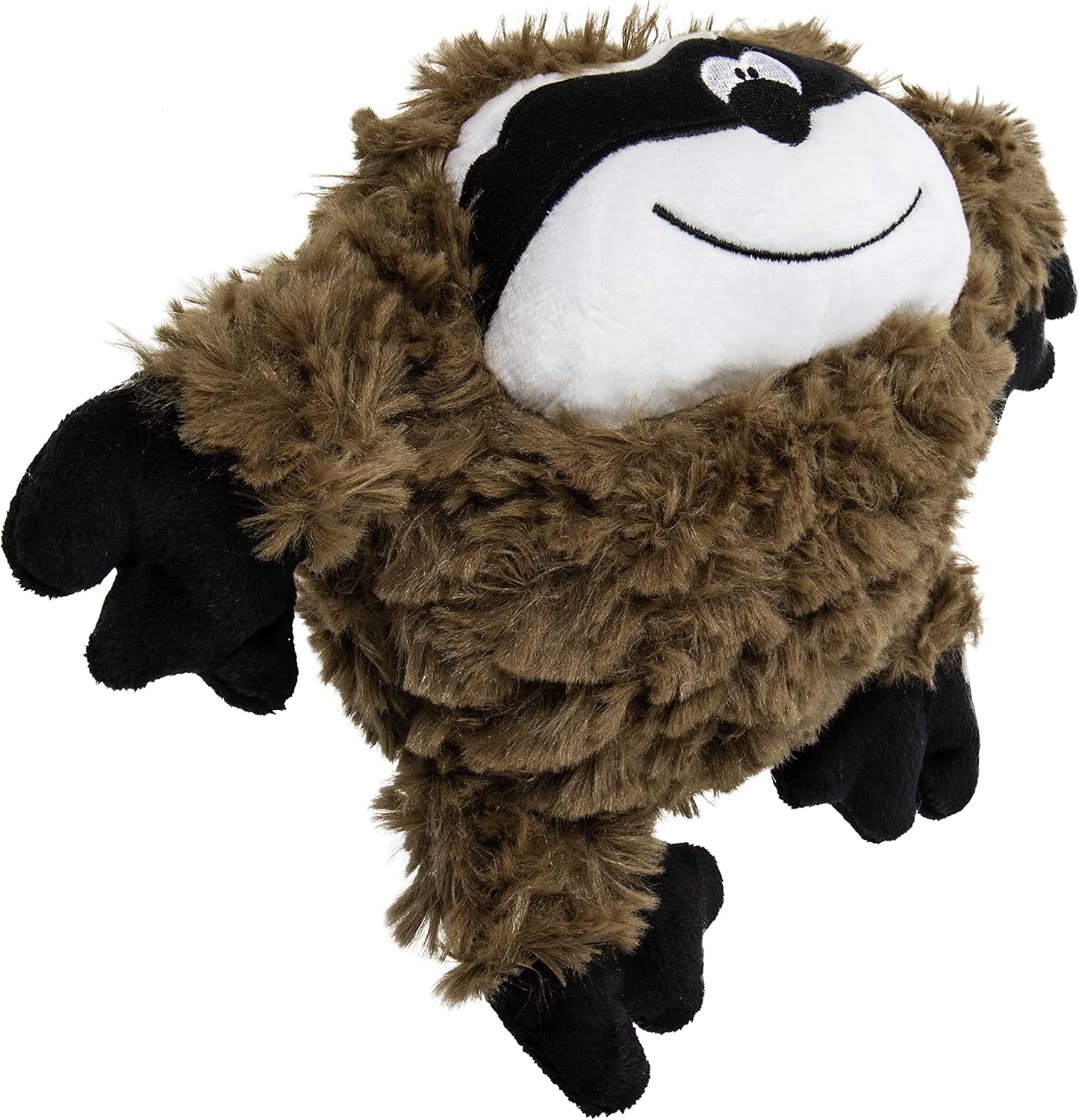 goDog Checkers Just for Me Skinny Cow Squeaky Plush Dog Toy, Chew Guard Technology - White, Mini