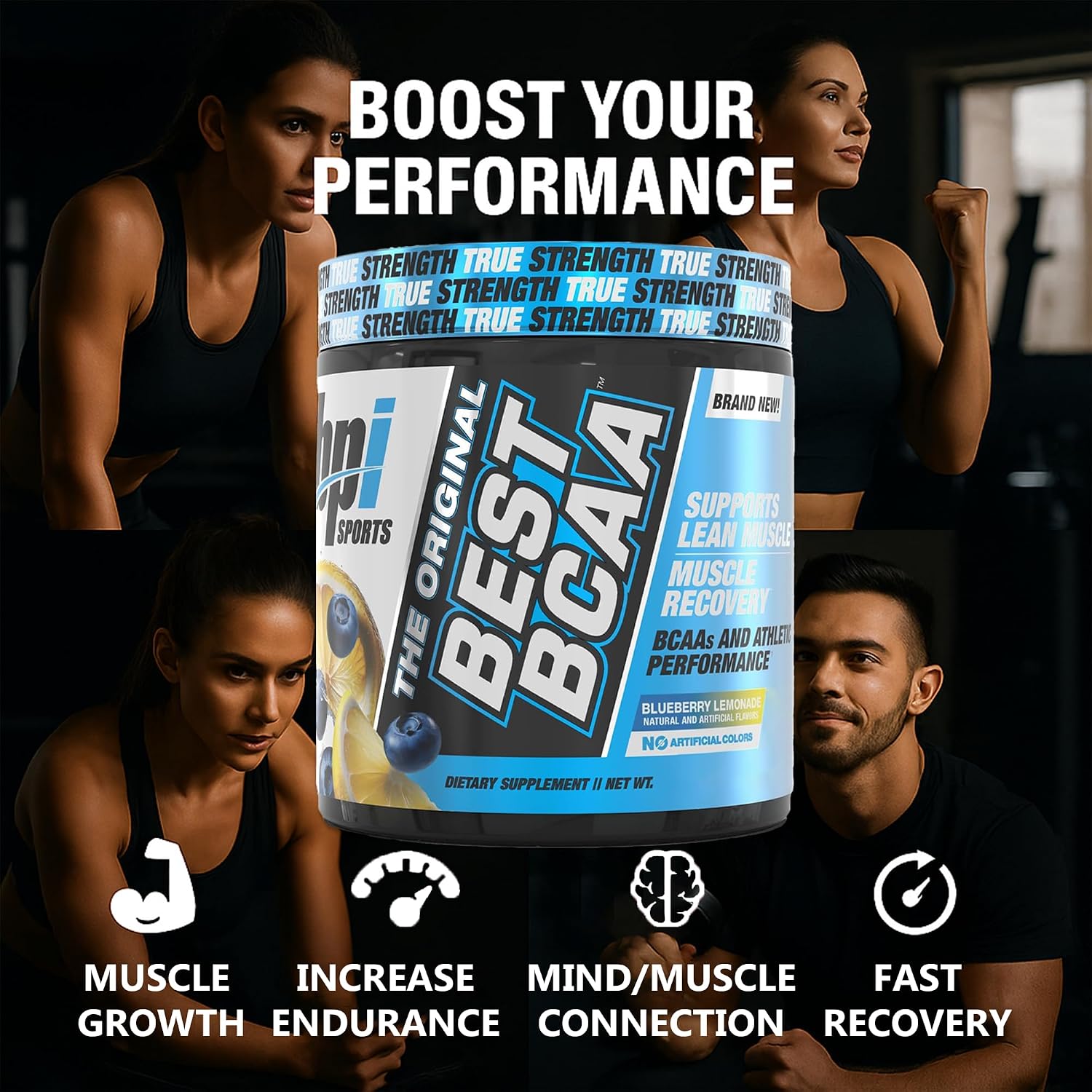 BPI Sports Best BCAA Powder – Muscle Recovery Support, Grape, 30 Servings