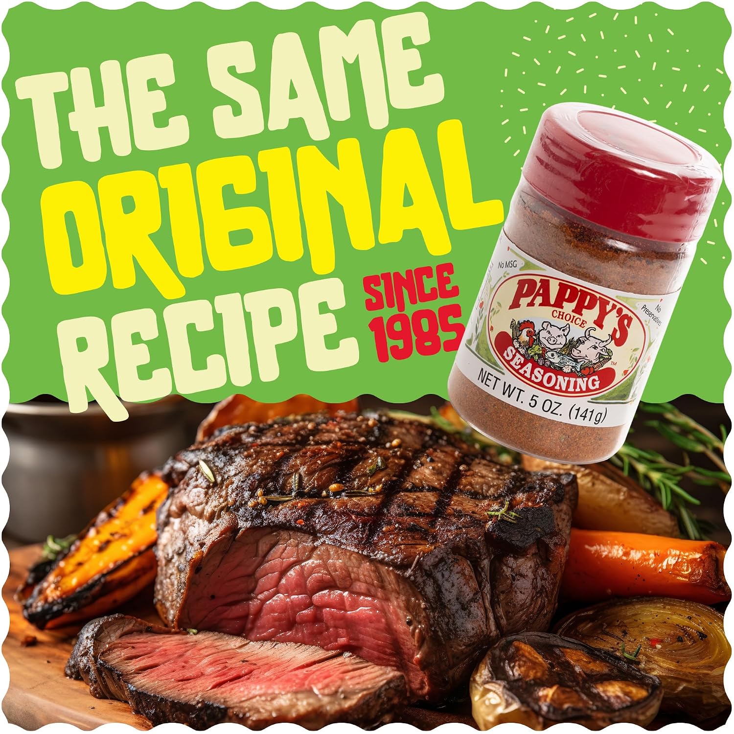 Pappy's Choice Original Seasoning, 32 Oz | California's Legendary Seasoning Blend, Santa Maria Style, Perfect for BBQ, Beef, Burgers, Brisket, Tri-tip and Steak