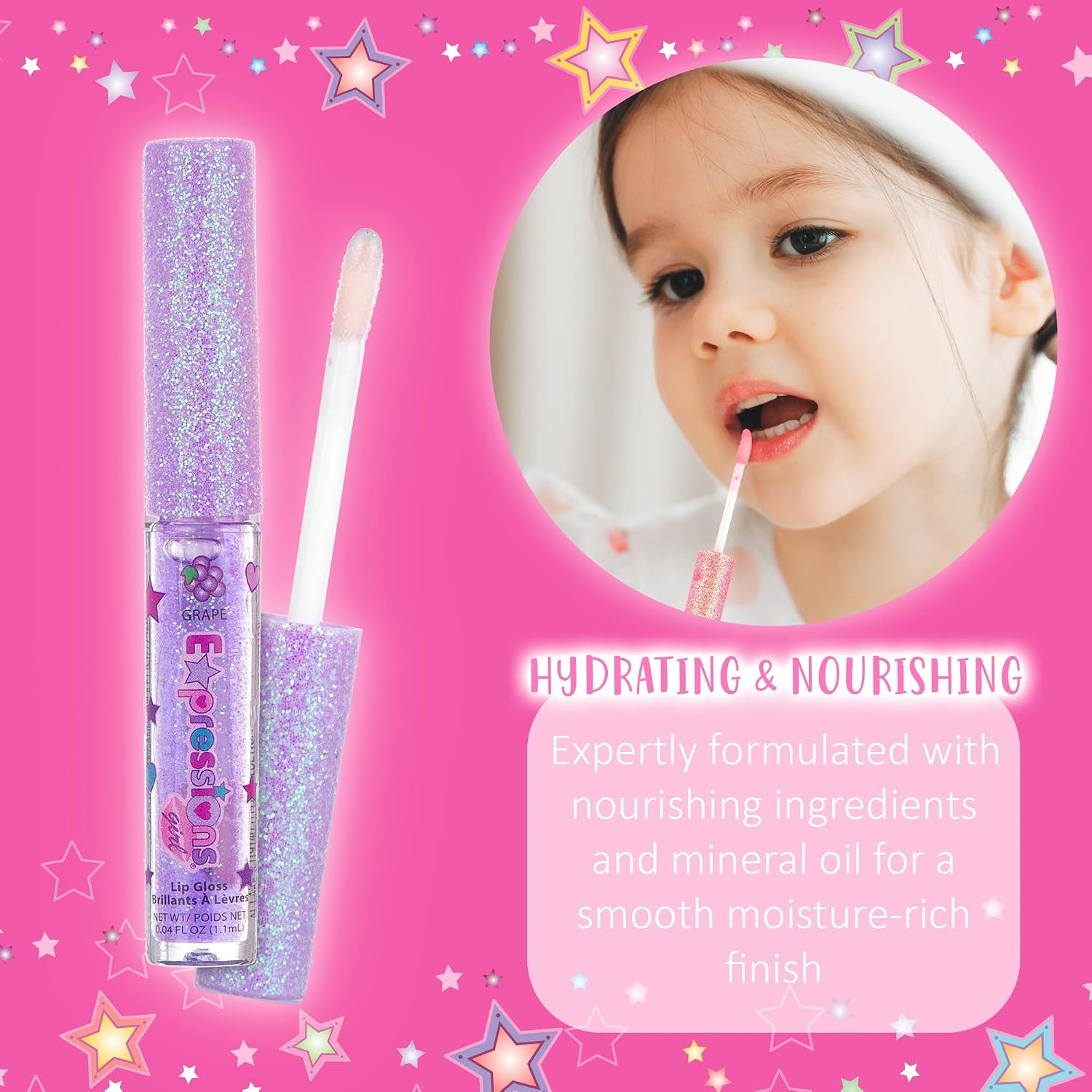 7pc Fruity Flavored Lip Gloss Set - Assorted Fruit Flavor-Great Gift | Non-Toxic Kids Makeup. Fun Shiny Lip Gloss Collection for Kids, Teens & Girls - Sweet & Glossy Lip Care