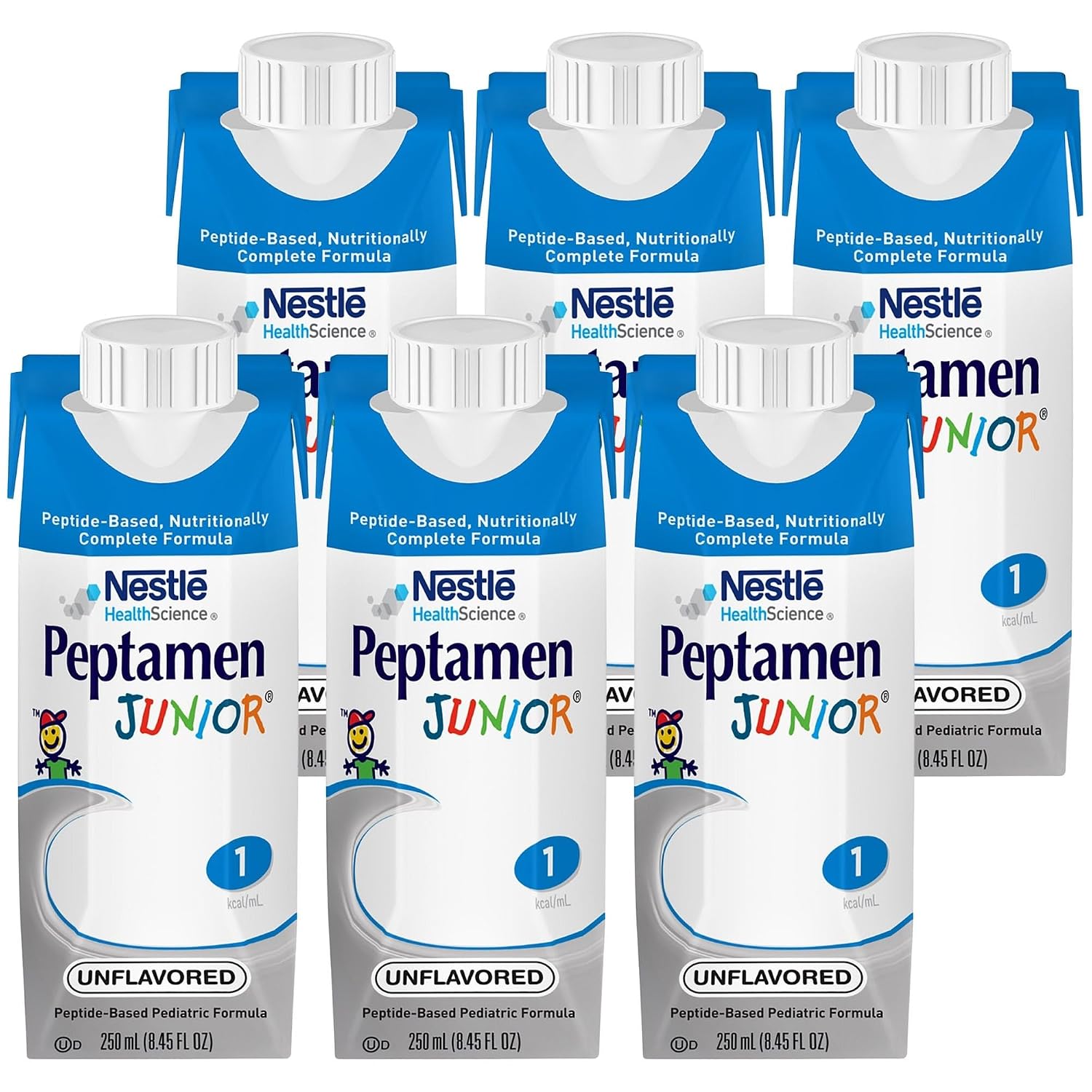 Peptamen Junior, Calorically Dense Tube Feeding Formula, For GI-Impaired Children ages 1-13 years (1 kcal/mL), Unflavored, 8.45 Fl Oz
