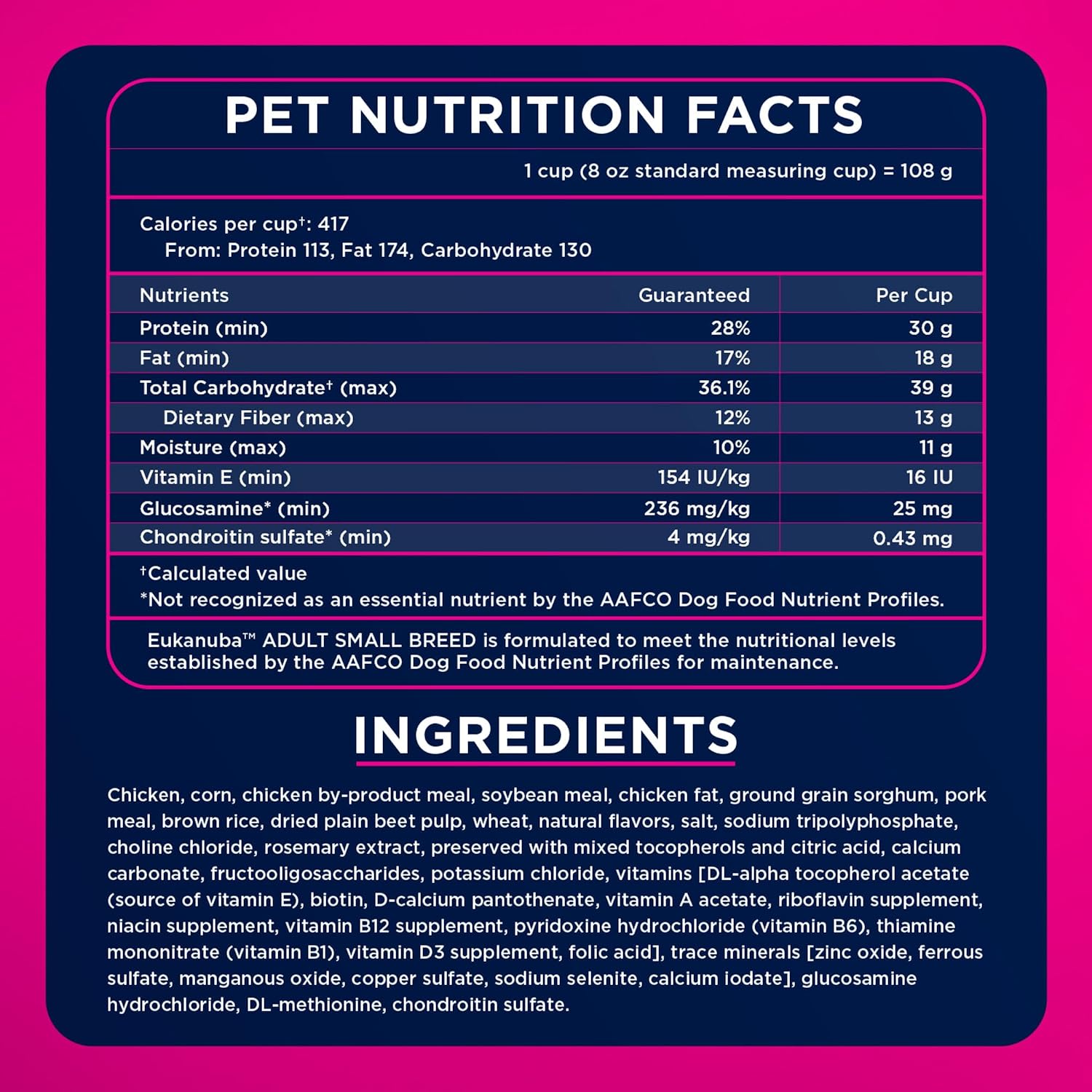 Eukanuba Adult Small Breed Dry Dog Food, 4.5 lb Bag