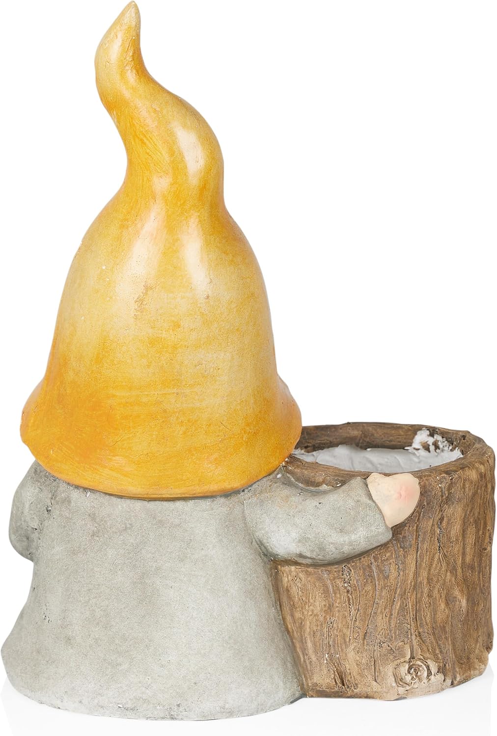 Alpine Corporation 12" Tall Traditional Outdoor Garden Gnome Yard Statue Decoration