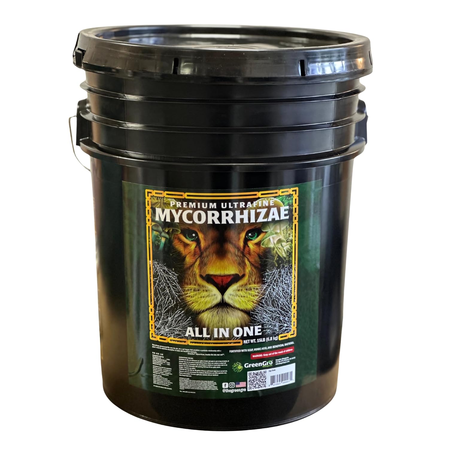 GreenGro Myco Mycorrhizal Inoculant, 8 oz, from Superior Strains | Ultrafine, Water Soluble Root Enhancer, Improves Nutrient Uptake, Eases Transplant, Indoor & Outdoor Plant Fertilizer