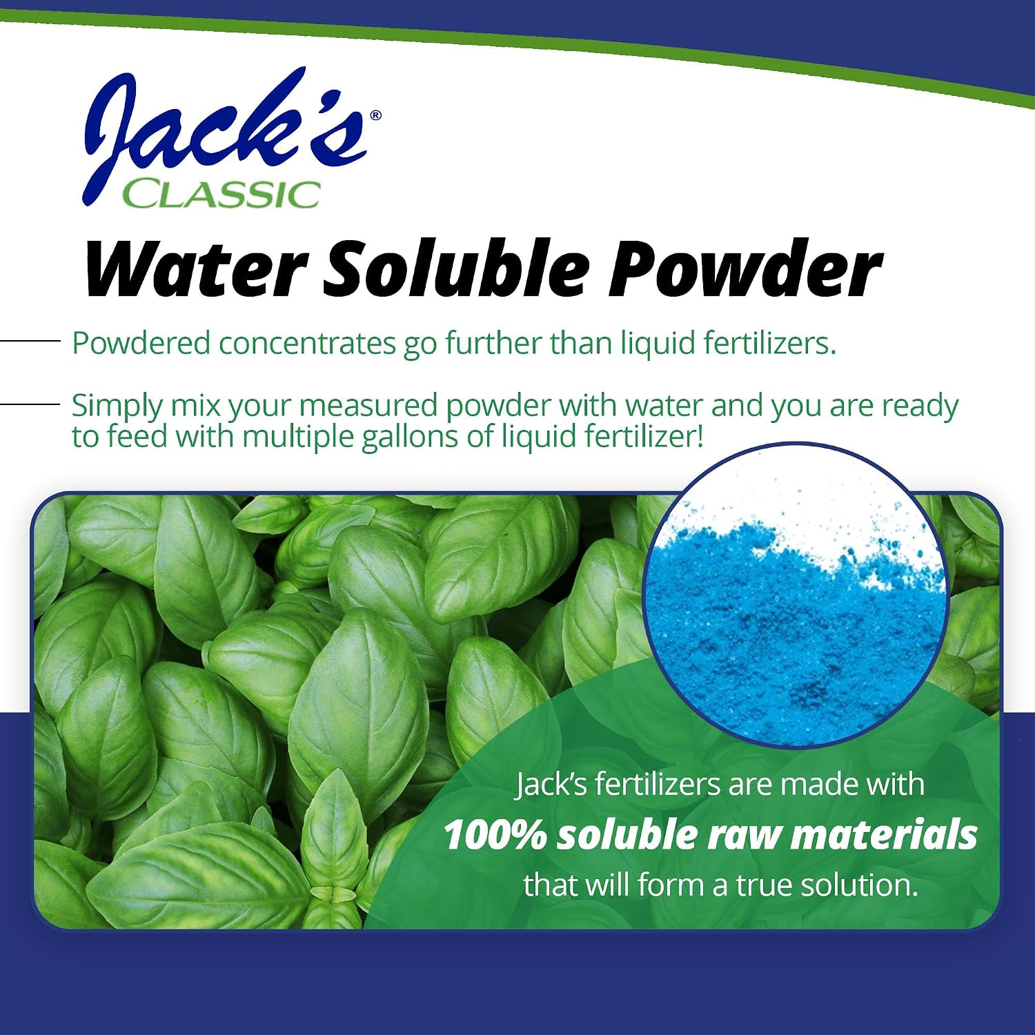Jack's Classic 20-20-20 All Purpose Water-Soluble Fertilizer, 8oz | Powdered, Targeted Micronutrient Package, Promotes Growth, Green-Up, and Leaf Expansion on All Indoor and Outdoor Plants