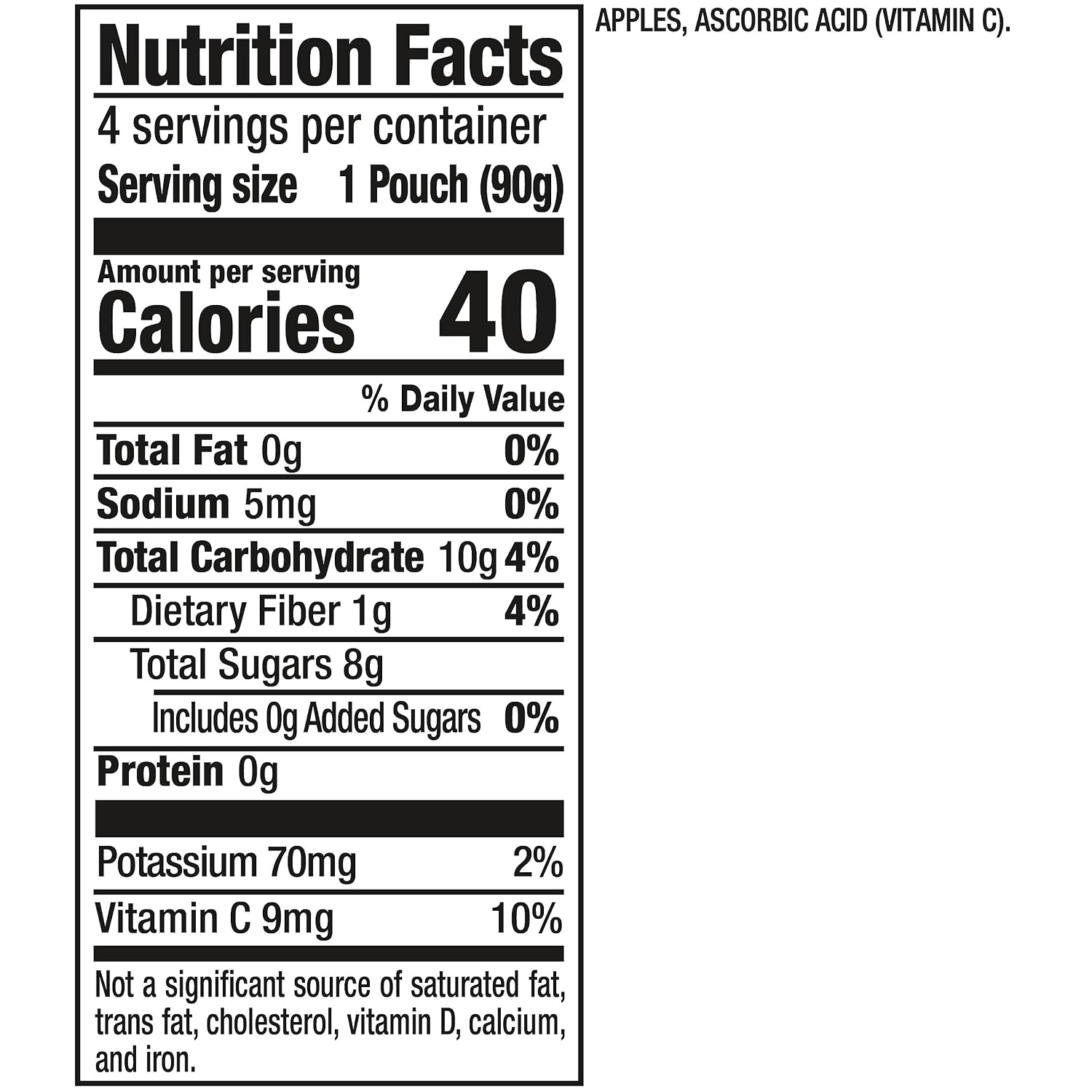 Mott's No Sugar Added Strawberry Applesauce, 3.2 Oz Clear Pouches, 48 Count (4 Packs Of 12), Good Source Of Vitamin C, No Artificial Flavors