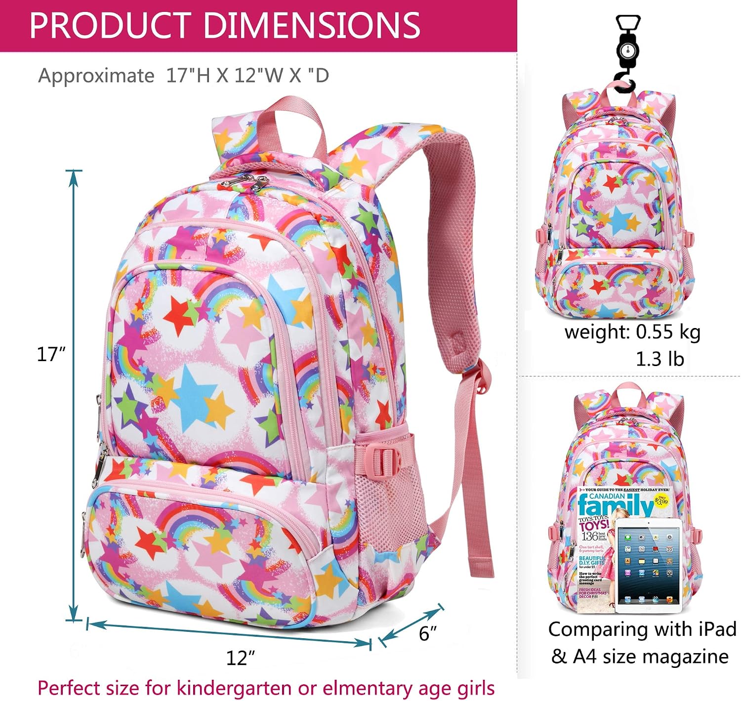BLUEFAIRY Kids Backpack for Boys Elementary Book Bags Primary Middle School Bookbags for Childs Water Resistant Back to School Gifts Son Mochila
