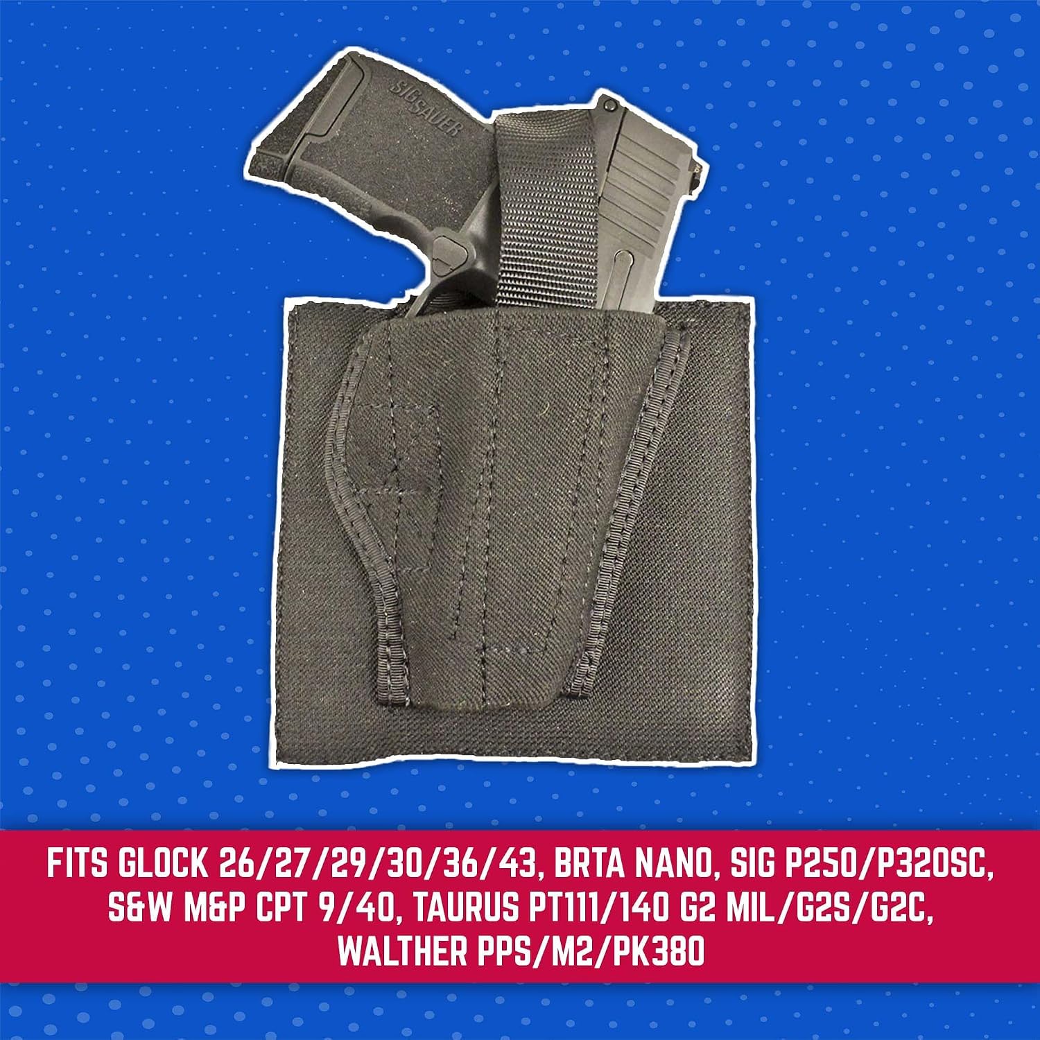 DeSantis Apache Ankle Holster - Compatible with the GLOCK 26/27/29/30/36/43, BRTA Nano, Sig P250/P320SC, S&W M&P CPT 9/40