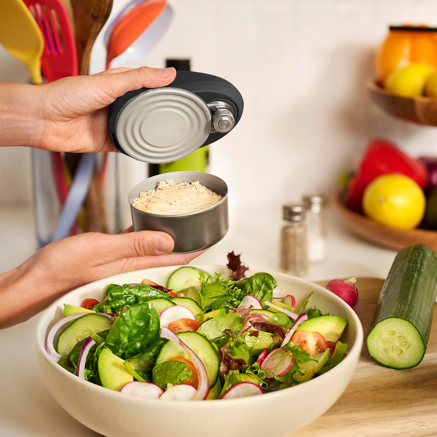 bella Electric Can Opener and Knife Sharpener, Black