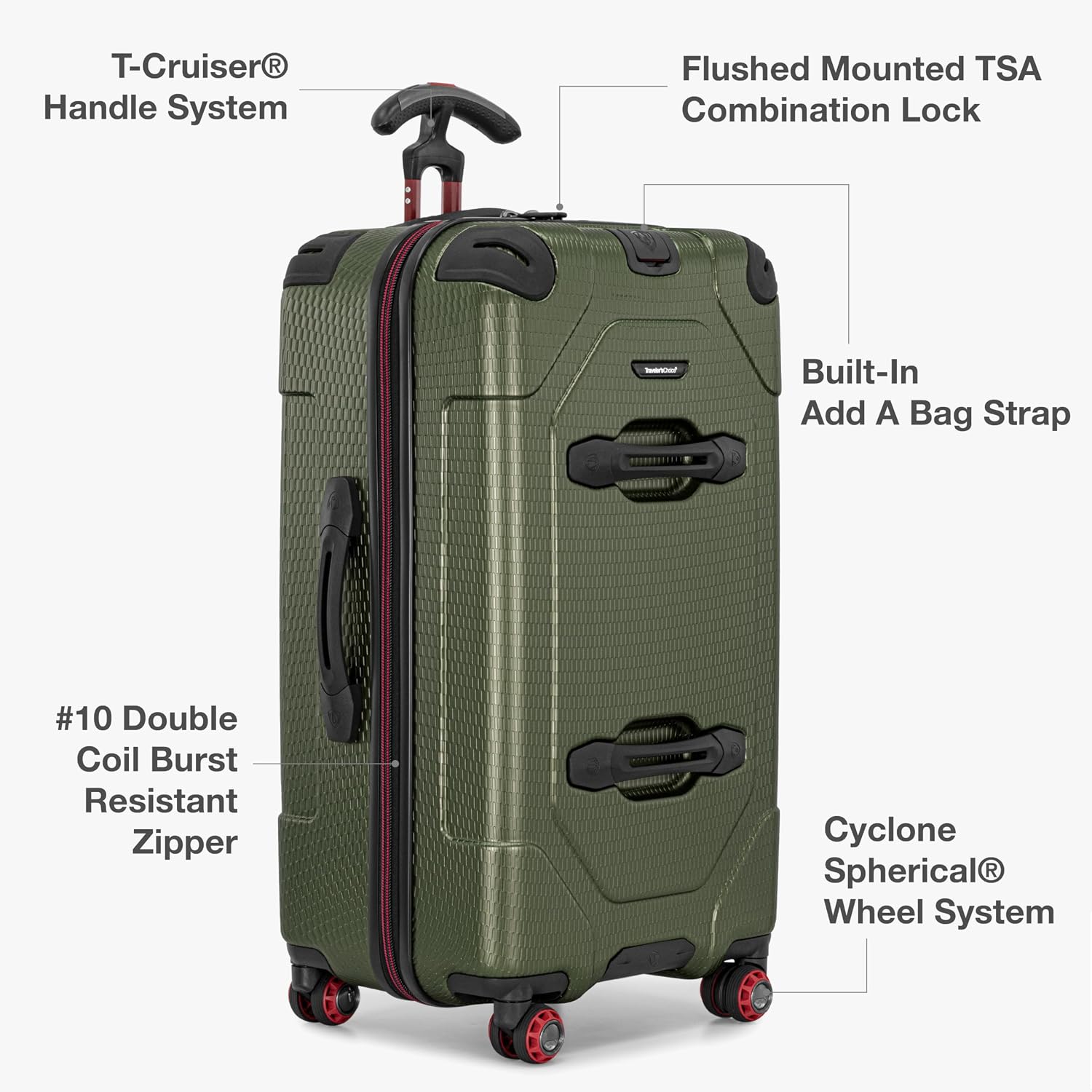 Traveler's Choice Maxporter II Polycarbonate Hardside Trunk with Spinner Wheels, Navy, 31-Inch Large Trunk