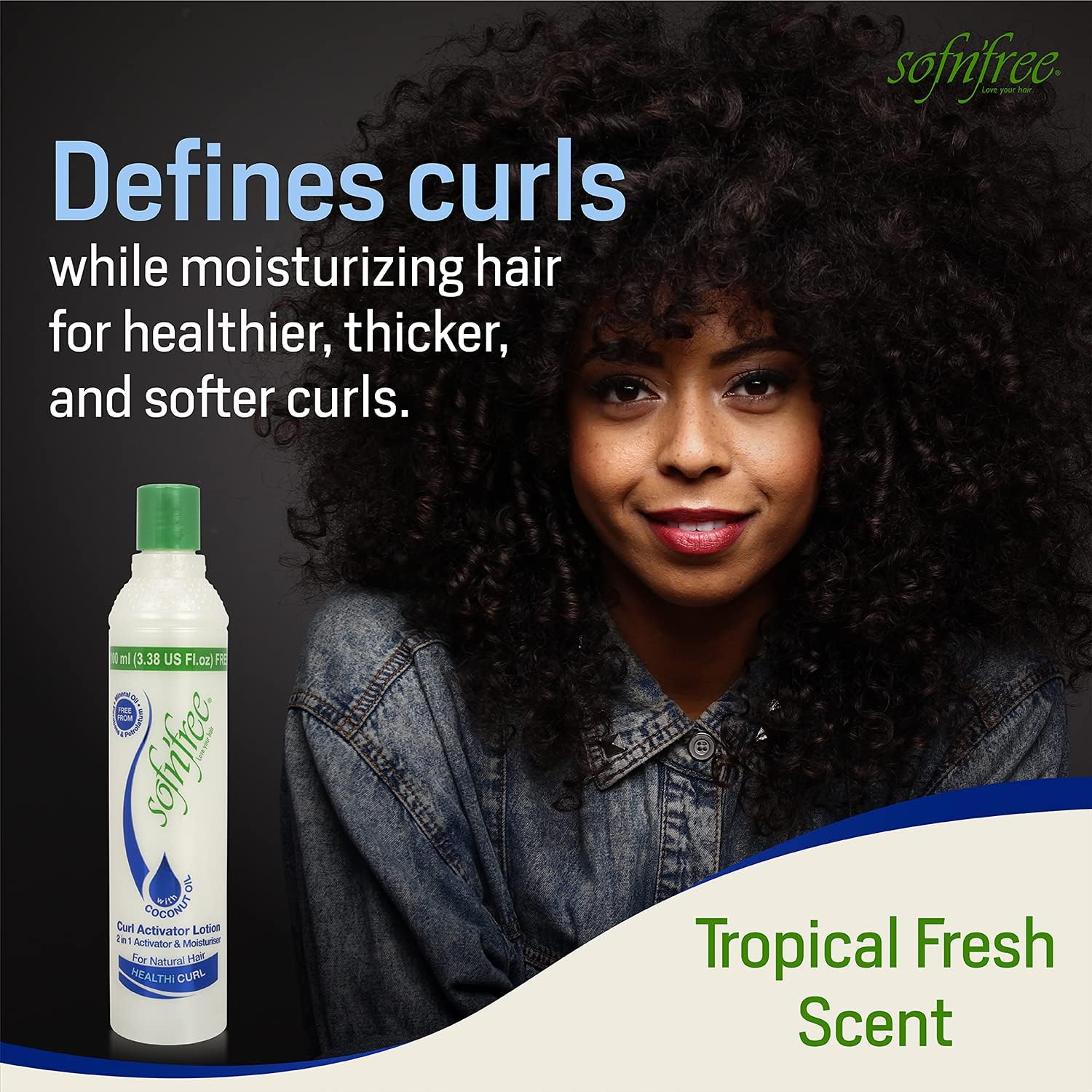 Sofn'free Moisturizer & Curl Activator Lotion - 25.35 fl oz | Defines waves, coils, and multicultural curls. Provides moisture, shine, and frizz control with a soft, flexible finish.