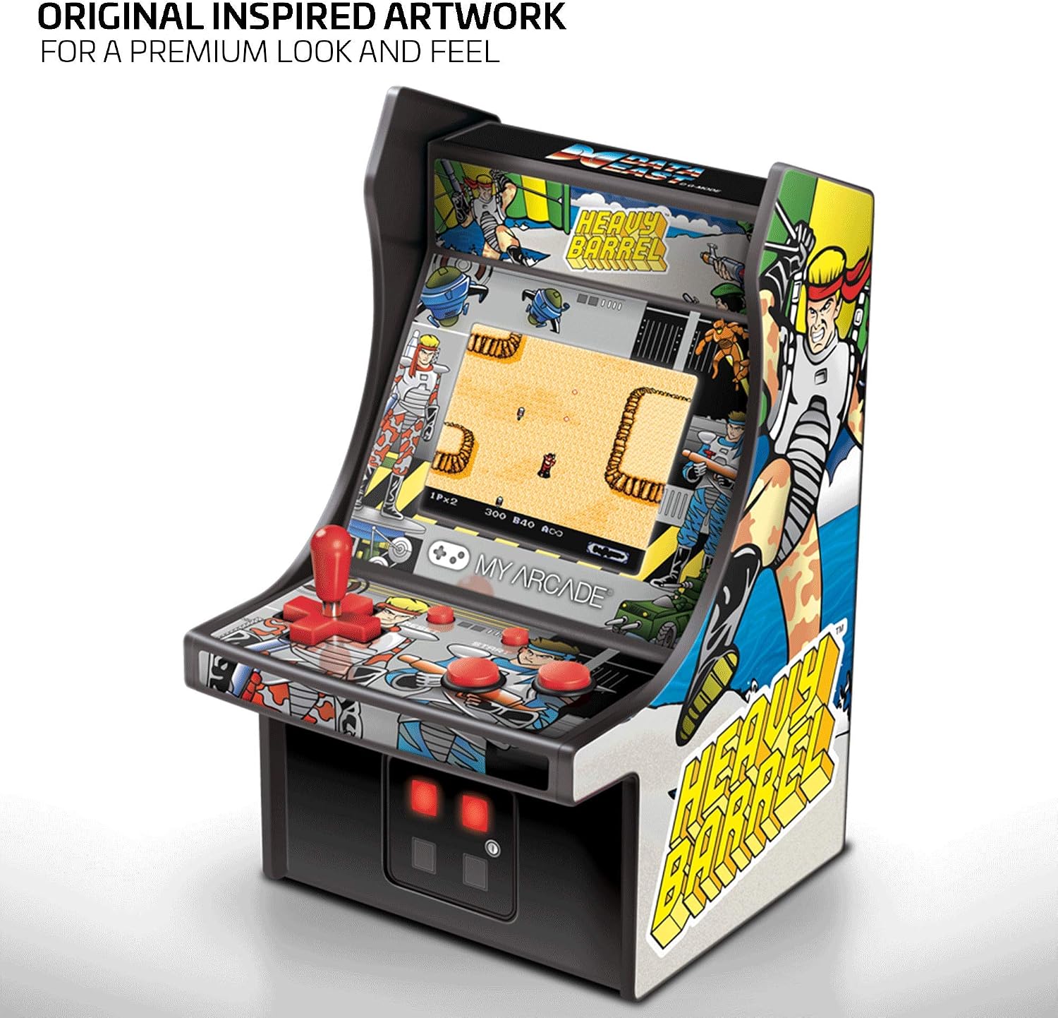 My Arcade Micro Player Mini Arcade Machine: Galaga Video Game, Fully Playable, 6.75 Inch Collectible, Color Display, Speaker, Volume Buttons, Headphone Jack - Electronic Games