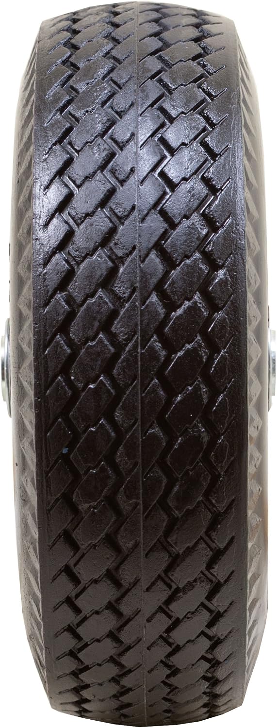 Marathon 4.10/3.50-4" Flat Free, All Purpose Utility Tire on Wheel, 3.5" Centered Hub, 3/4" Bearings