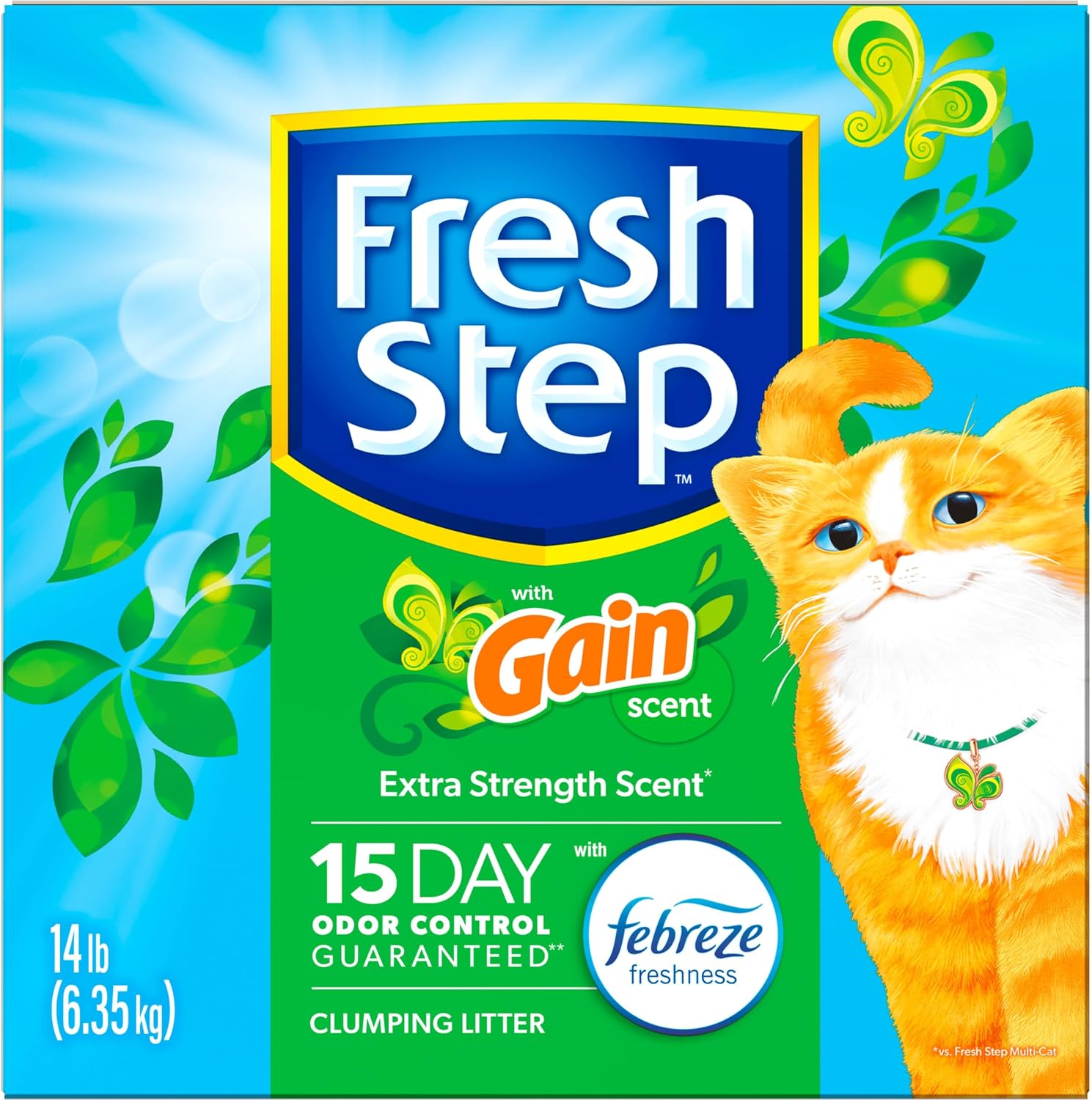 Fresh Step Extreme Clump Multi Cat Clumping Cat Litter, 14 lb. | Forms Tight Clumps, Easy To Scoop, Scented, Ammonia Block Technology, Low Dust, Compatible with Most Auto Litter Boxes