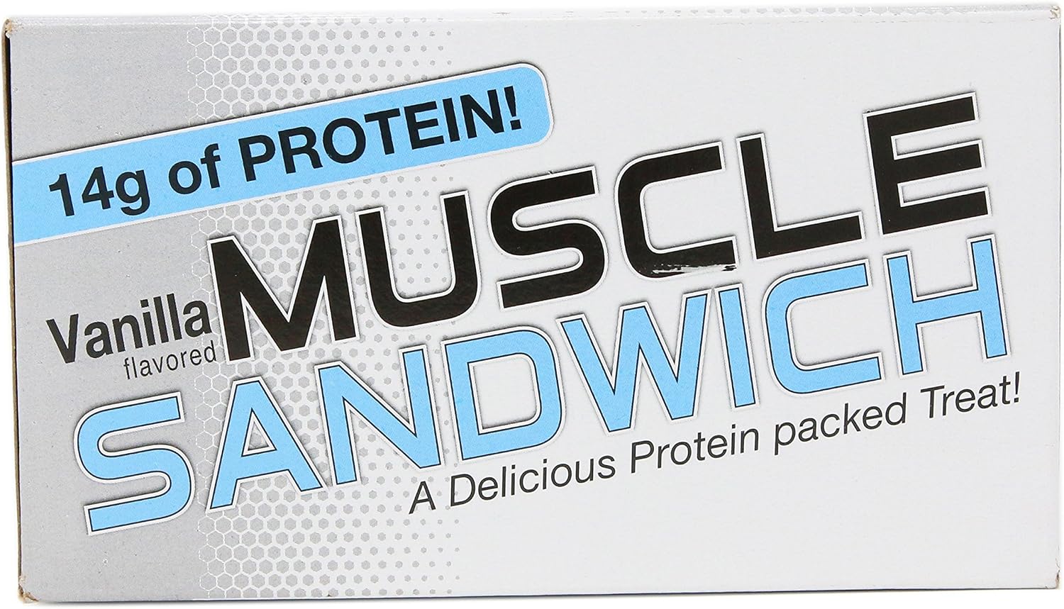 Muscle Foods Muscle Sandwich, Peanut Butter Vanilla, 12-Count Net wt.2.0 oz