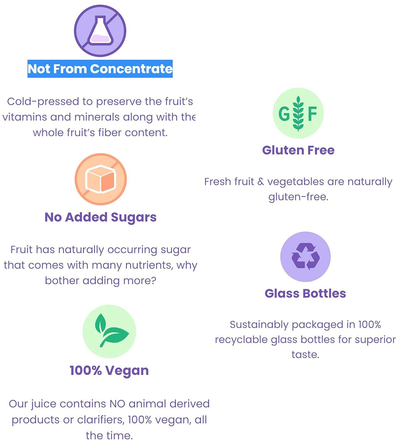 Organic Juice Variety Pack, Cold-Pressed, Non-GMO, 6 Pack
