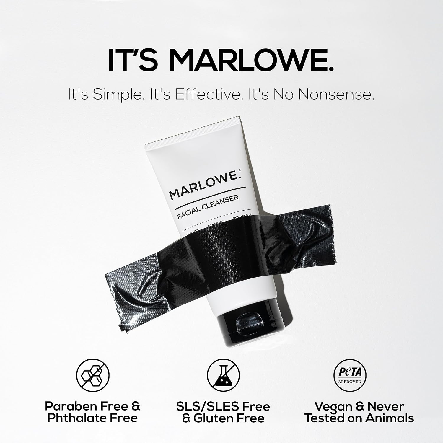 MARLOWE. Facial Cleanser, Daily Face Wash, Removes Dirt + Oil, 6 oz | Daily Face Wash that removes dirt, oil, and impurities for refreshed skin. Clean vegan formula with Original Sage + Fir scent