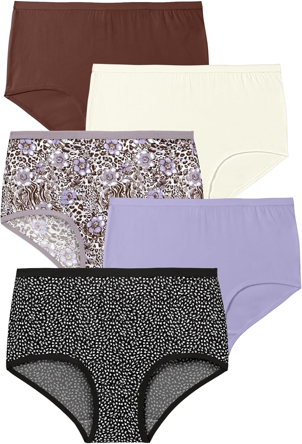 Comfort Choice Full Coverage Stretch Cotton Brief 5 Pack