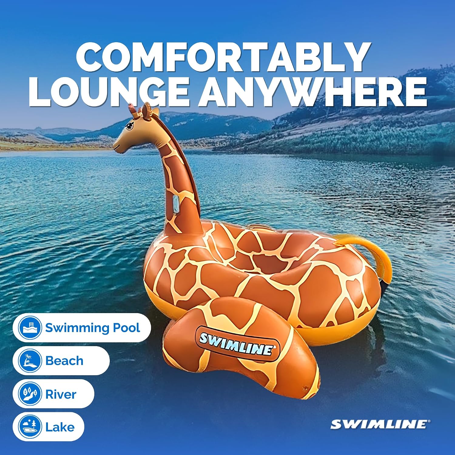 SWIMLINE Original Giant Inflatable Pool Float Floatie Ride-On
