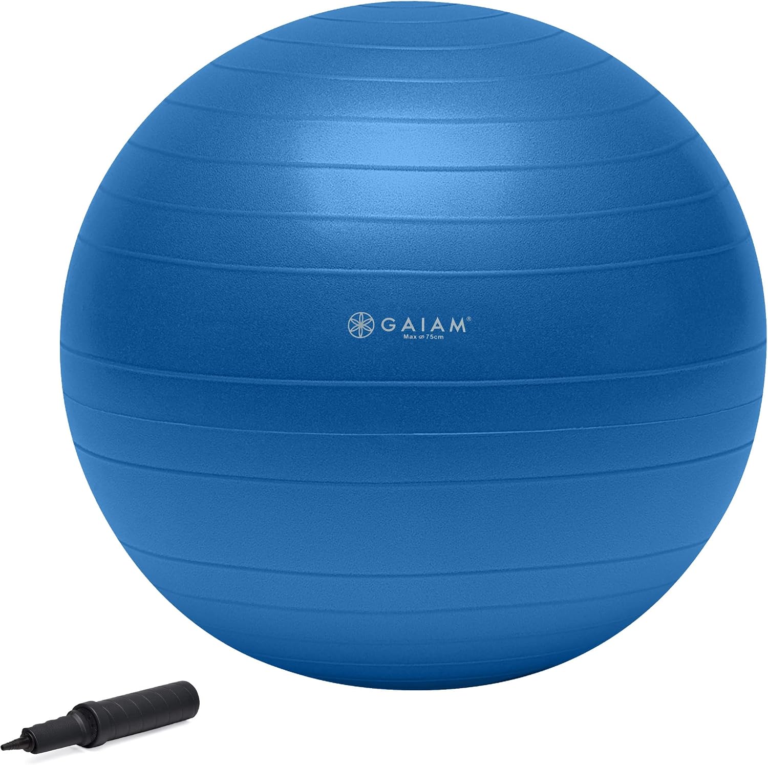 Gaiam Balance Ball Kit, Anti-Burst Stability Ball with Pump | 55cm Anti-Burst Ball | Textured Grip Surface | Air Pump Included | Core & Stability Training | Home Use