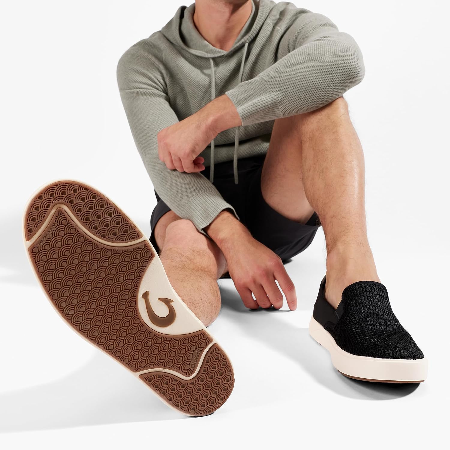 OluKai Lae'ahi Men's Slip On Shoes, Breathable Everyday Sneaker