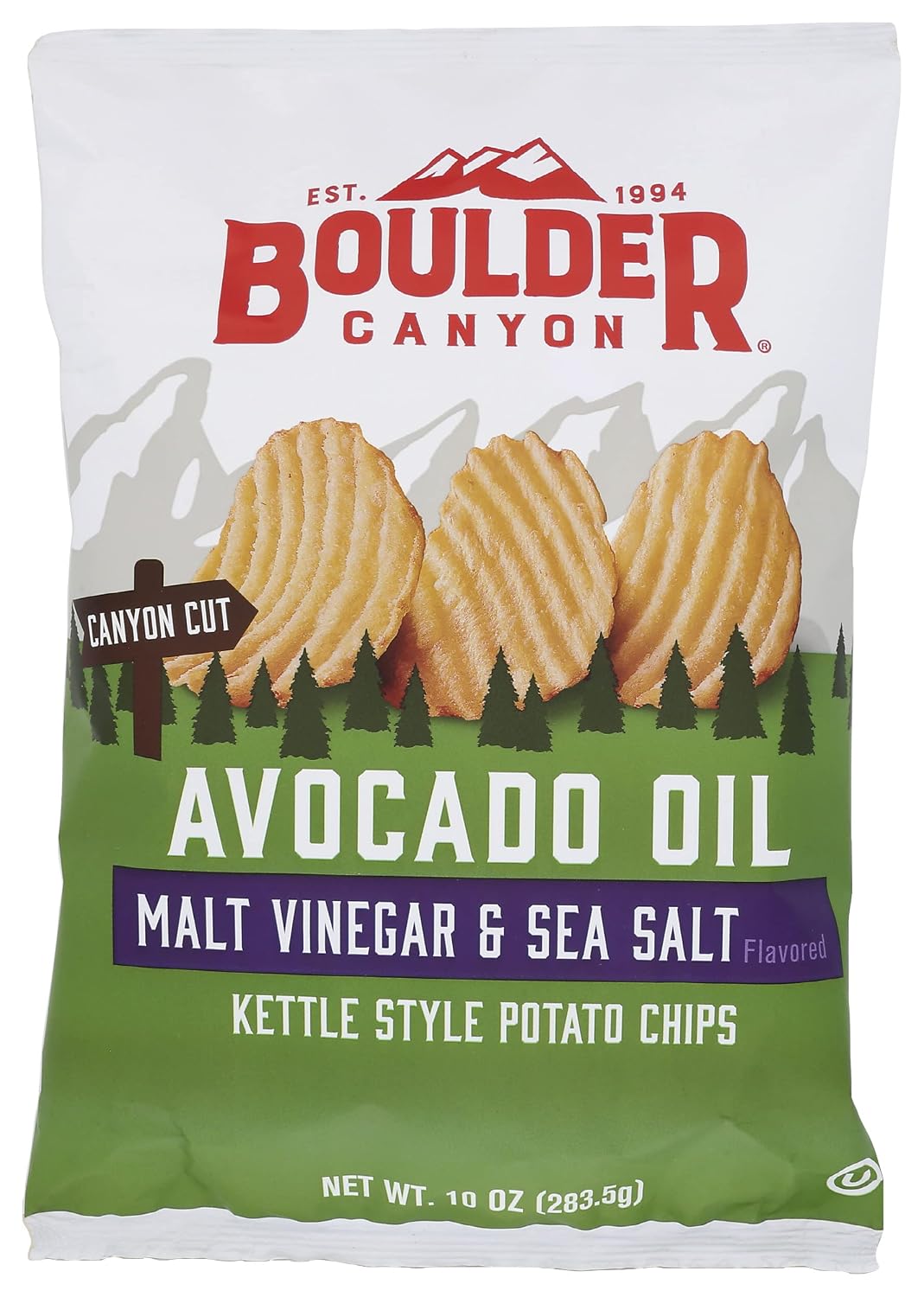 Boulder Canyon Avocado Oil Sea Salt Potato Chips 6 Count, 1.25 OZ