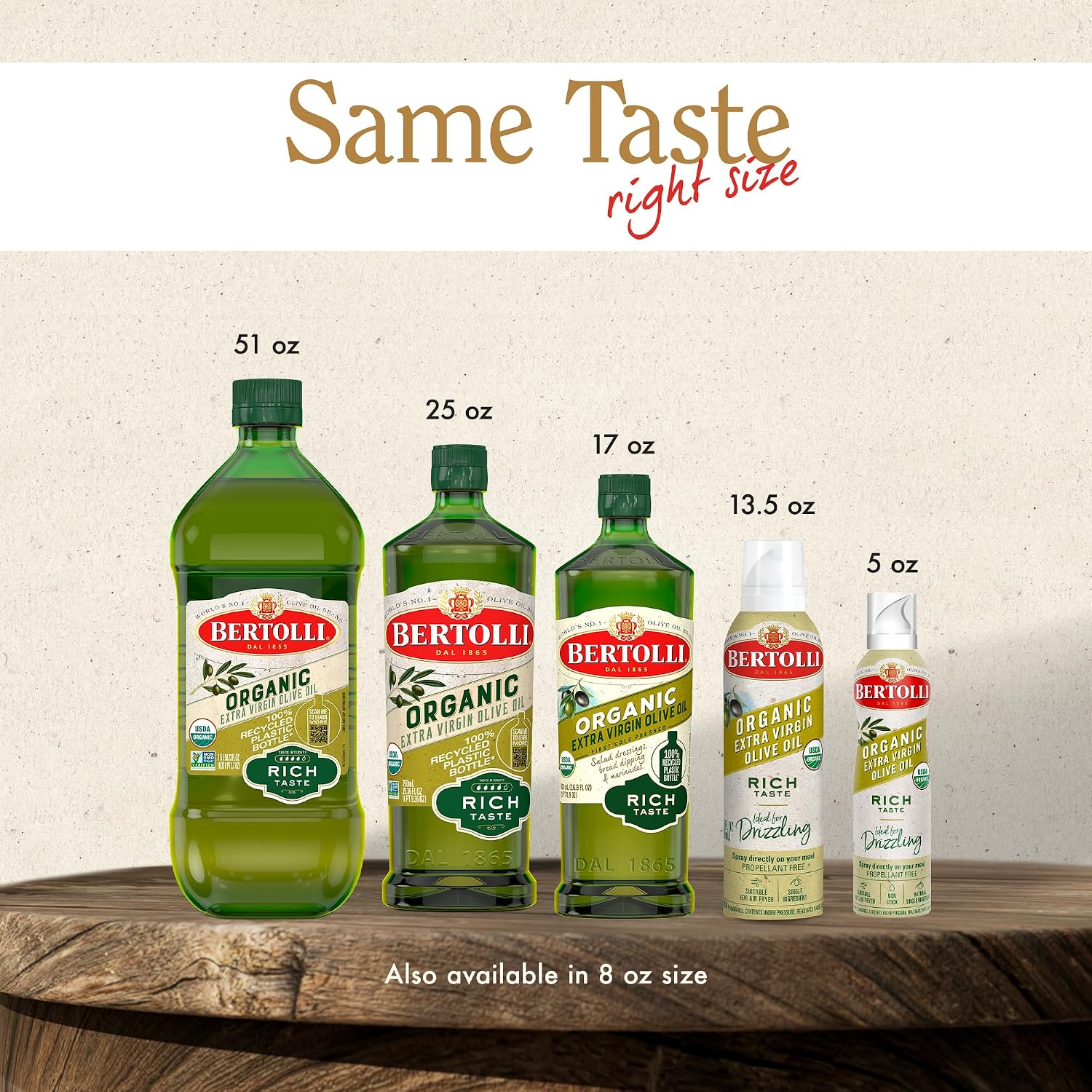 Bertolli Organic Extra Virgin Olive Oil, First Cold Pressed, 25.4 fl oz