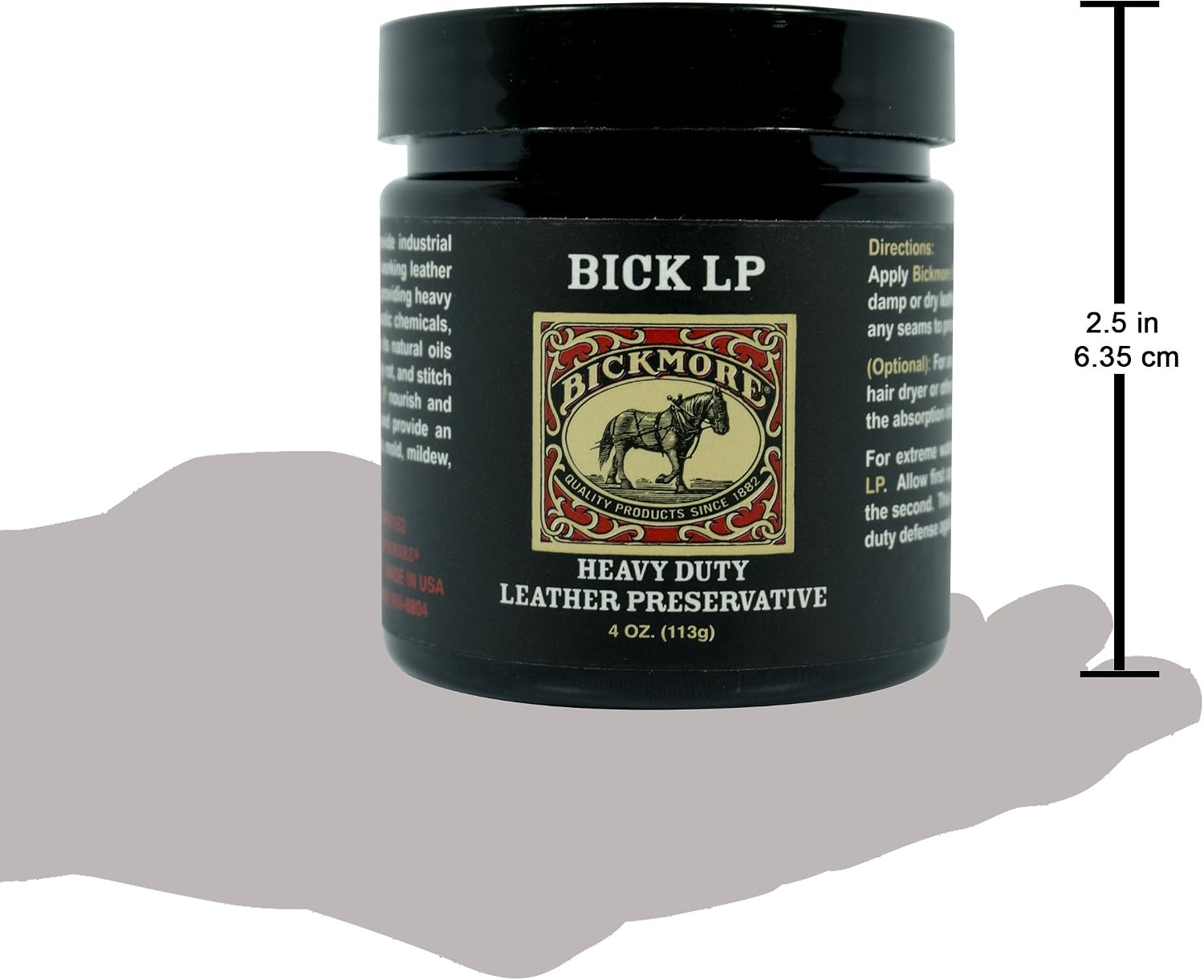 Bickmore Bick LP Leather Conditioner 8 oz, Scratch Repair | Heavy-duty preservative protects, softens and restores dry, cracked leather. Made in USA.