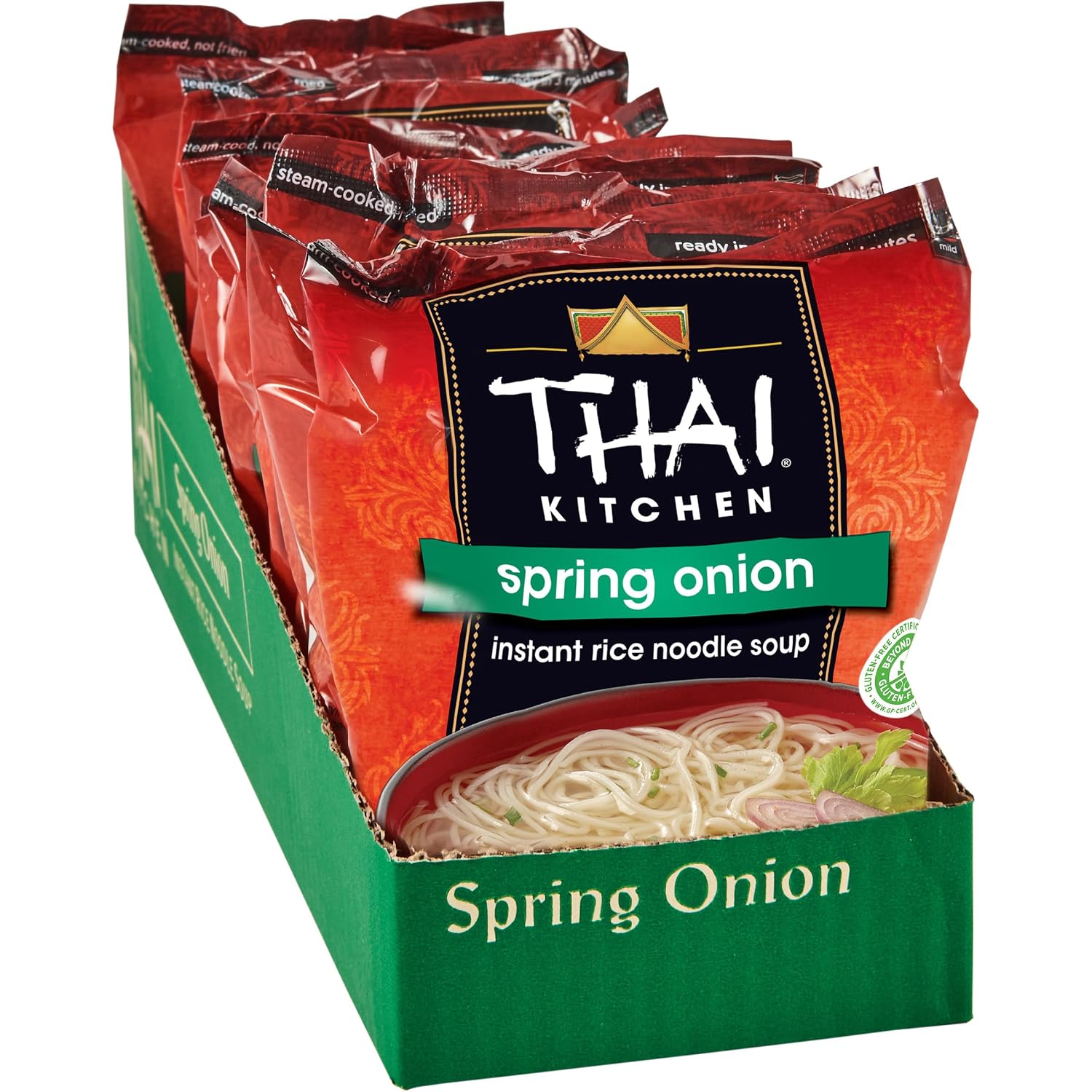 Thai Kitchen Gluten Free Spring Onion Instant Rice Noodle Soup, 1.6 oz (Pack of 12)
