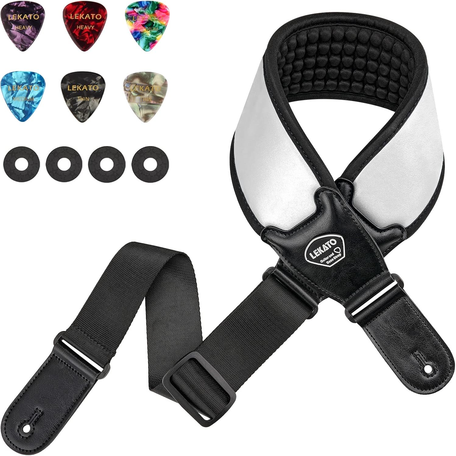 LEKATO Guitar Straps for Electric Guitar Bass