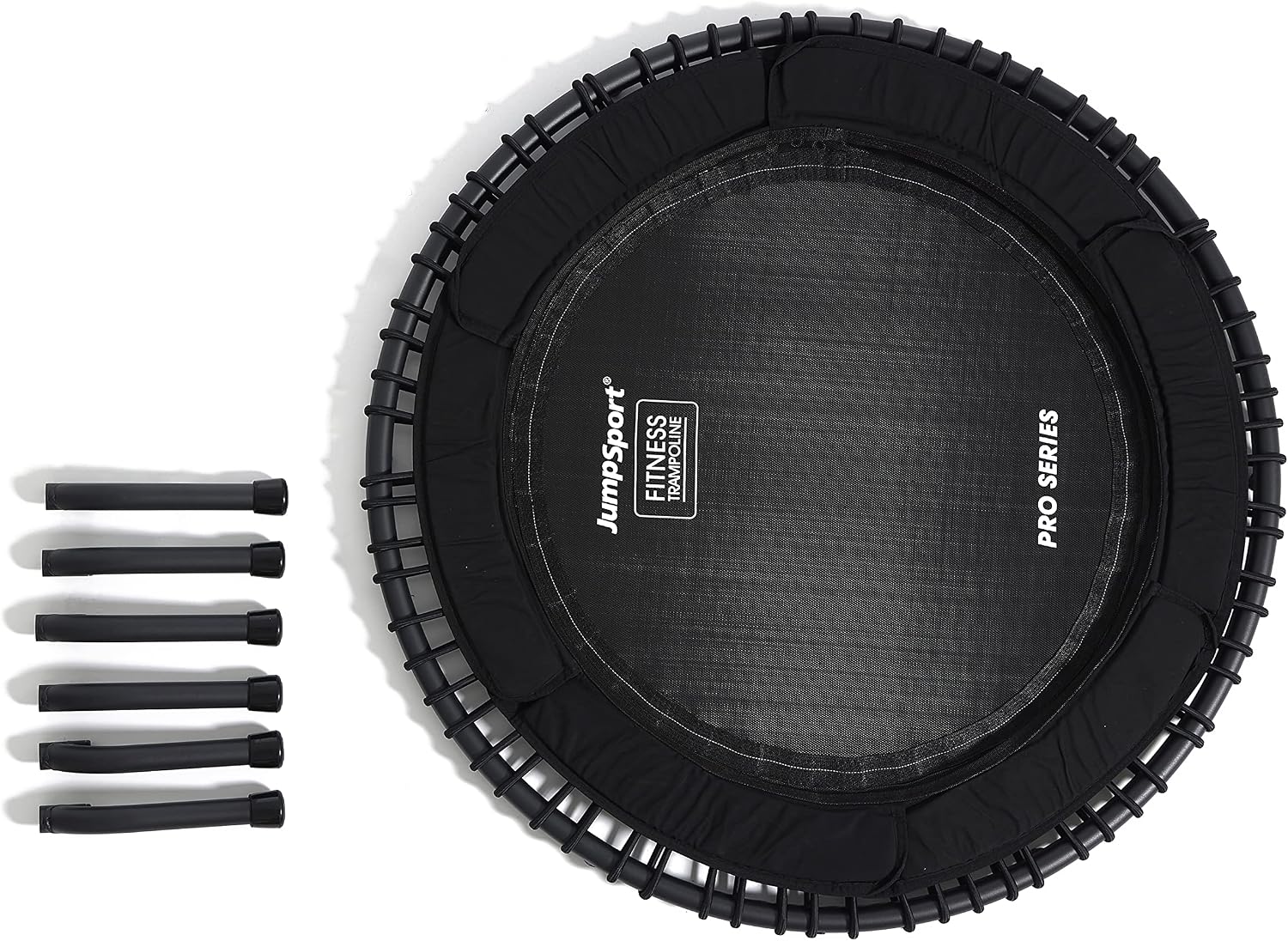 JumpSport 550 Workout Rebounder for Adults, 44" | PRO CE | Mini Exercise Fitness Trampoline Jumper with Cables | Black