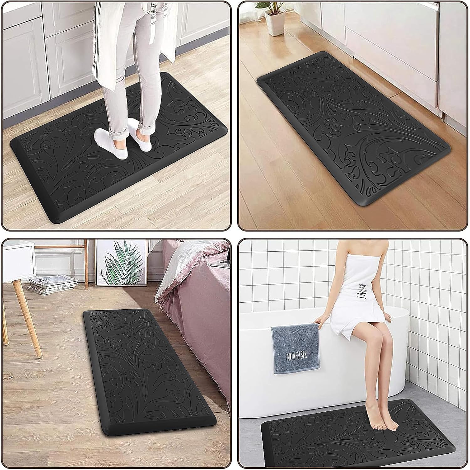 Kitchen Mat Cushioned Anti-Fatigue Comfort Standing Mat Rug for Home,Office
