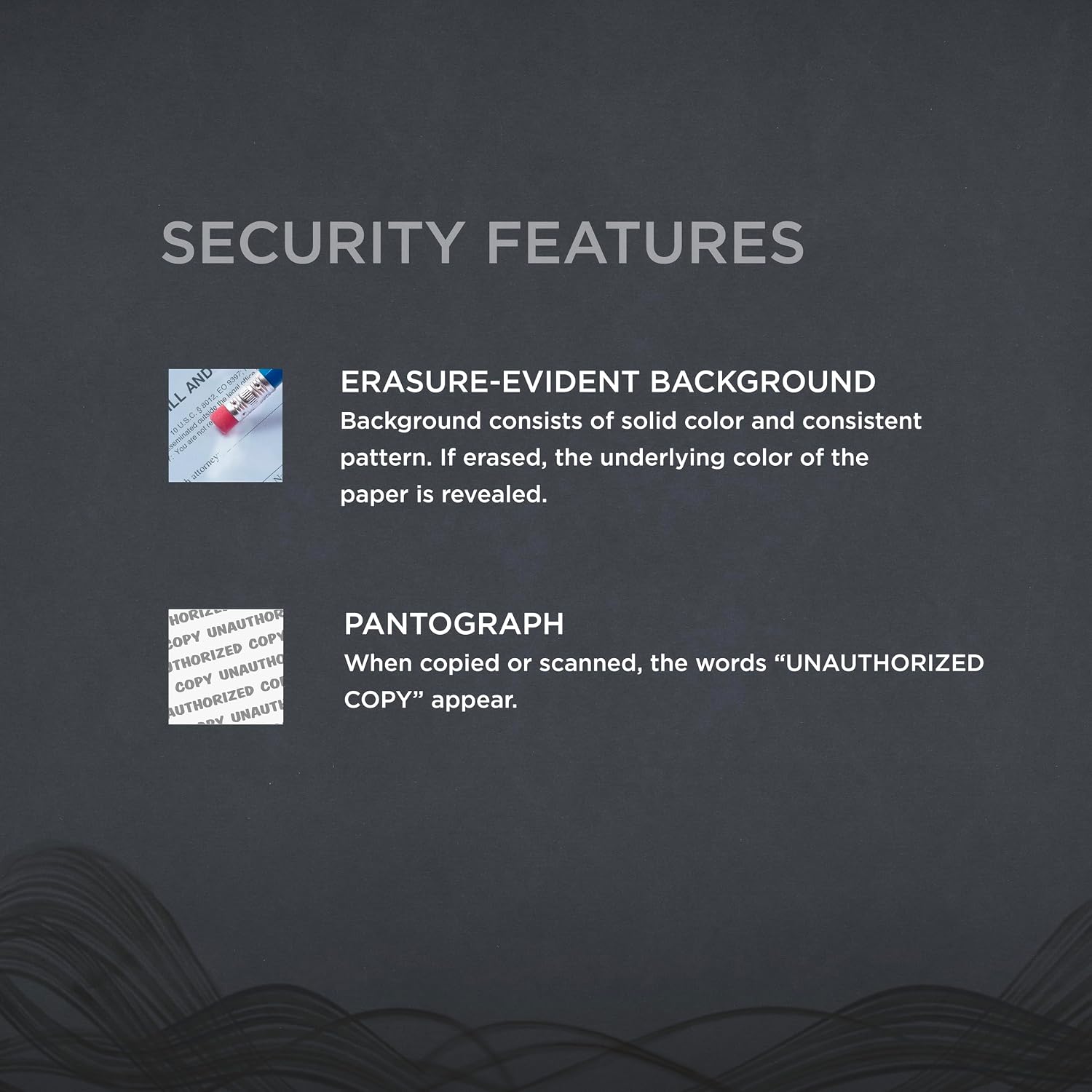DocuGard Advanced Blue Multi-Purpose Security Paper - Fraud Prevention - 7 Security Features - Laser & Inkjet Printer Compatible - 8.5" x 11“ - 24 lb - 500 Sheets (04546)