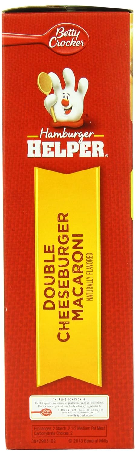 Betty Crocker Hamburger Helper, Double Cheeseburger Macaroni Hamburger Helper, 6 Oz Box