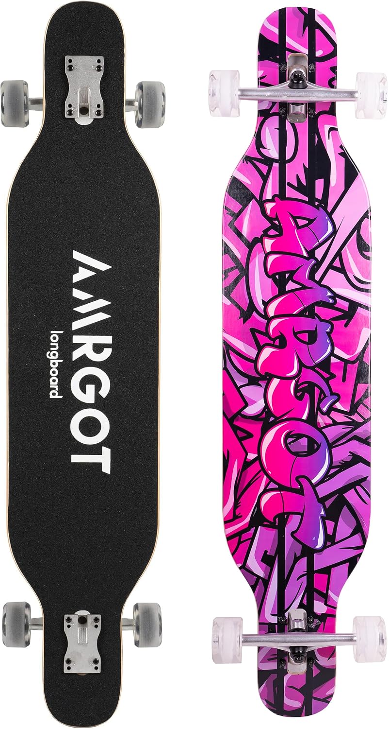 Amrgot 42 inches Complete Longborads Drop Through Deck Concave Cruise Professional Longboards