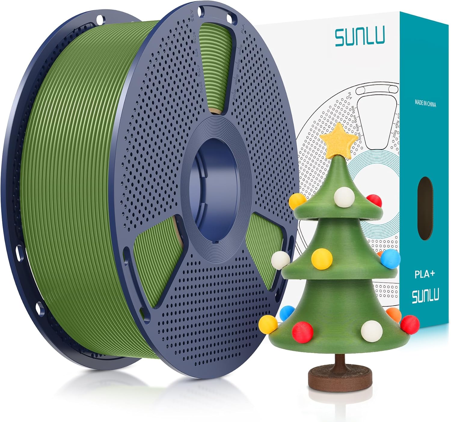 SUNLU PLA Plus Filament 1.75mm White 1KG