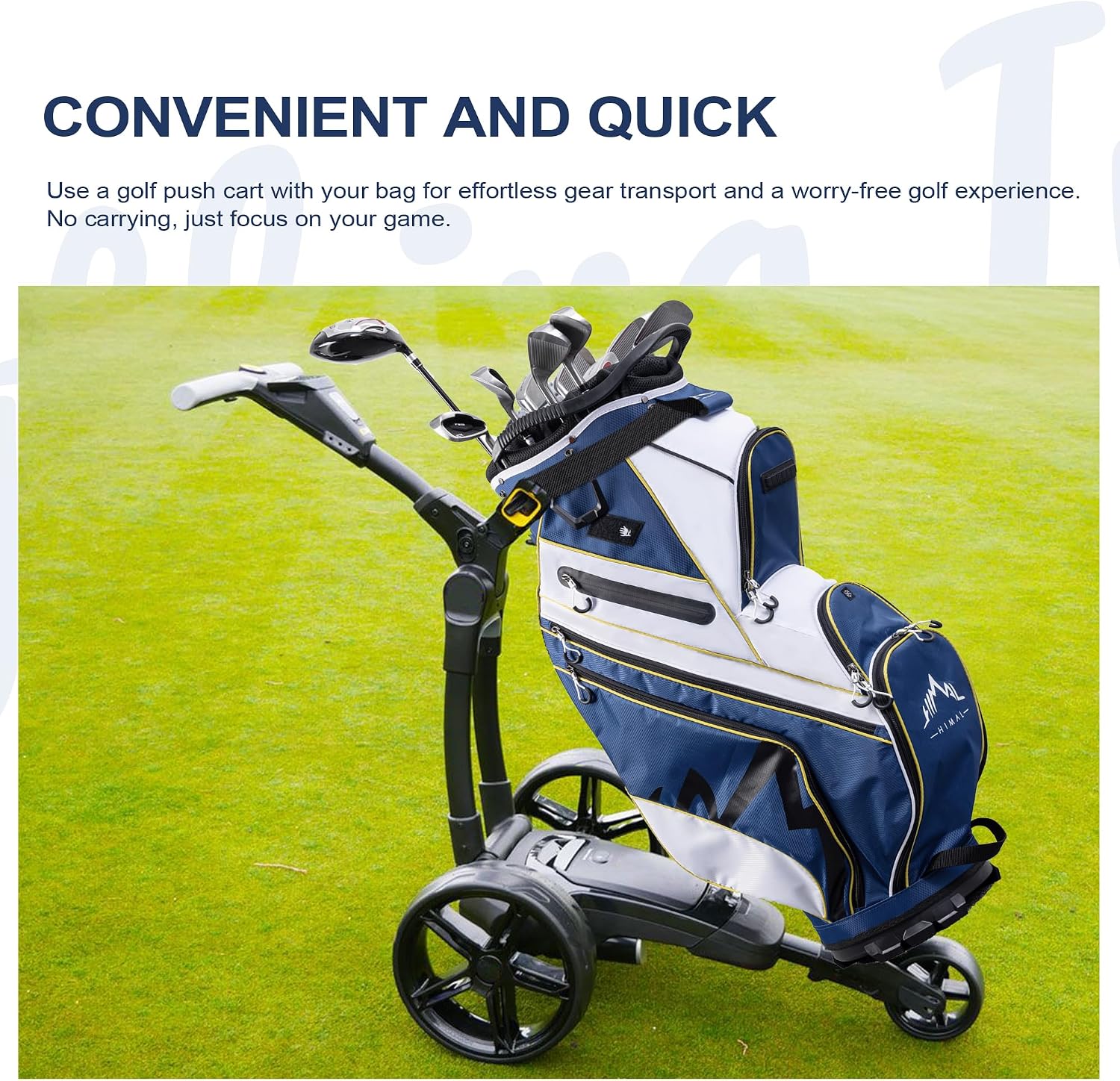 14-Way Golf Cart Bag with Organizer Divider | Full-Length Dividers, Rain Cover Included, Easy-Carry Handles, Club Organization, Cart Compatible