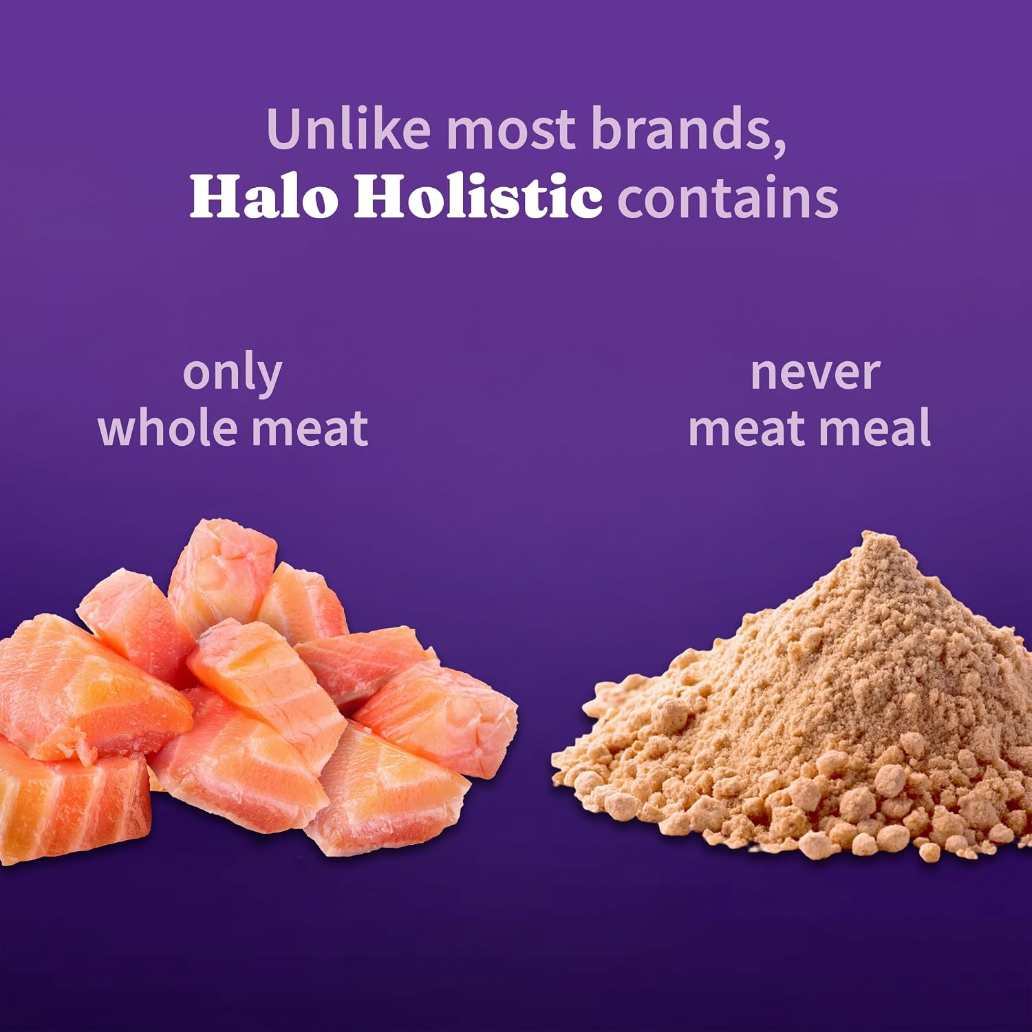 Halo Natural Dry Cat Food, Wild Salmon & Whitefish Recipe, 3-Pound Bag