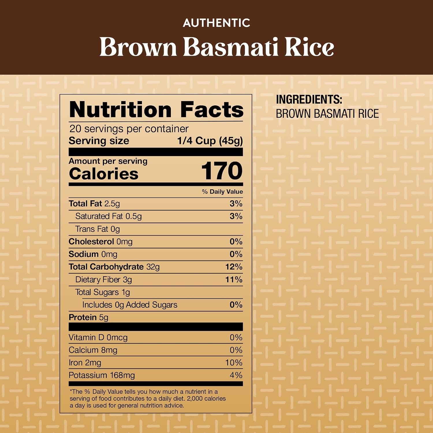 Royal Brown Basmati Rice - Authentic Long Grain Rice - 10 lb Bag | Perfect for Biryanis, Pilafs & Curries - Cook in Microwave or on Stove Top