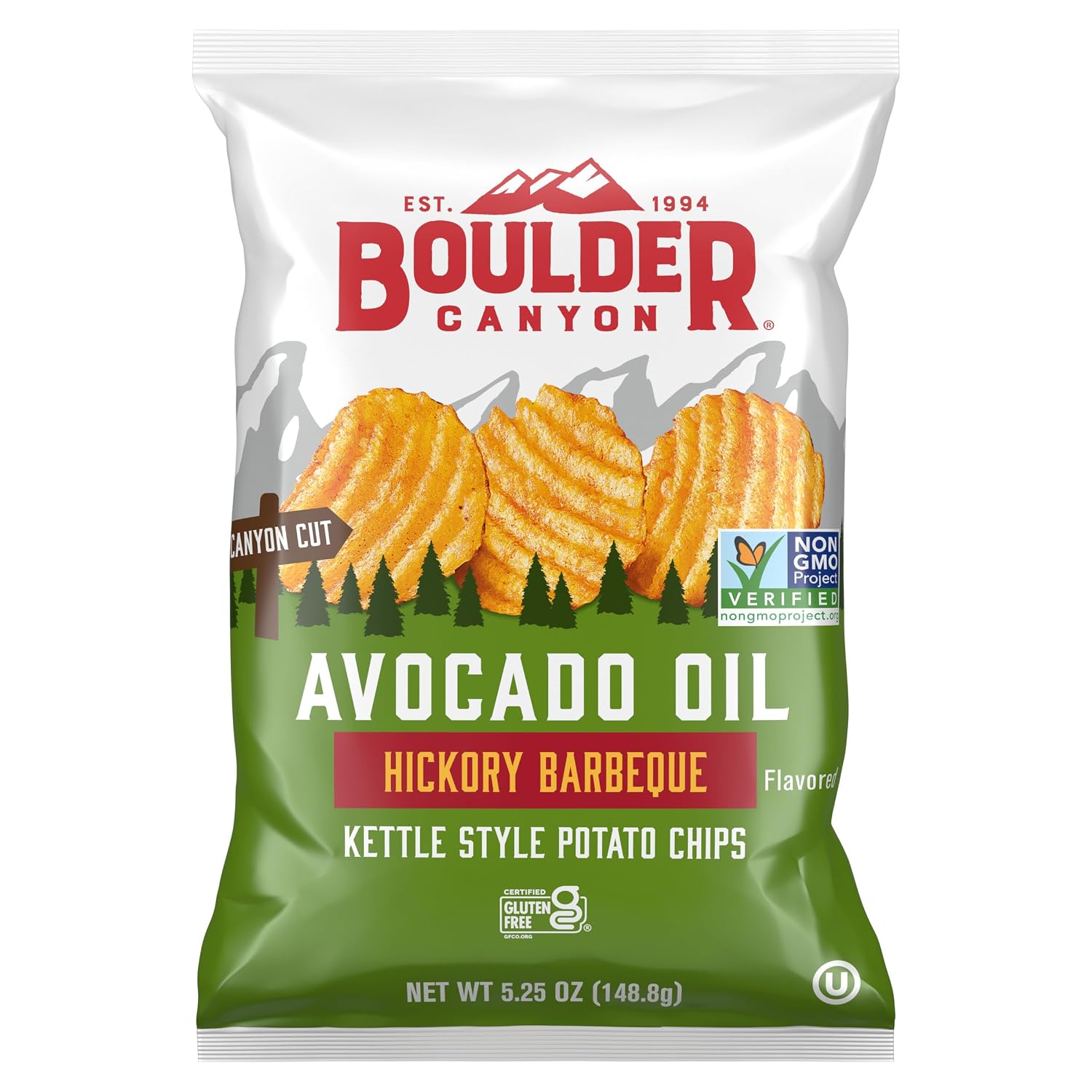 Boulder Canyon Avocado Oil Sea Salt Potato Chips 6 Count, 1.25 OZ