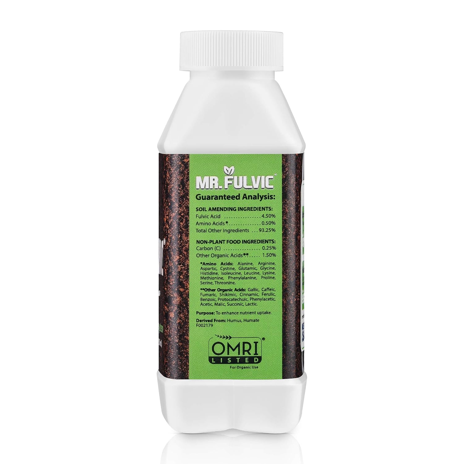 Mr. Fulvic Organic Fulvic Acid for Plants | Liquid Humic Soil Amendment & Nutrient Enhancer | Boosts Root Growth, Yield & Plant Health | Hydroponics