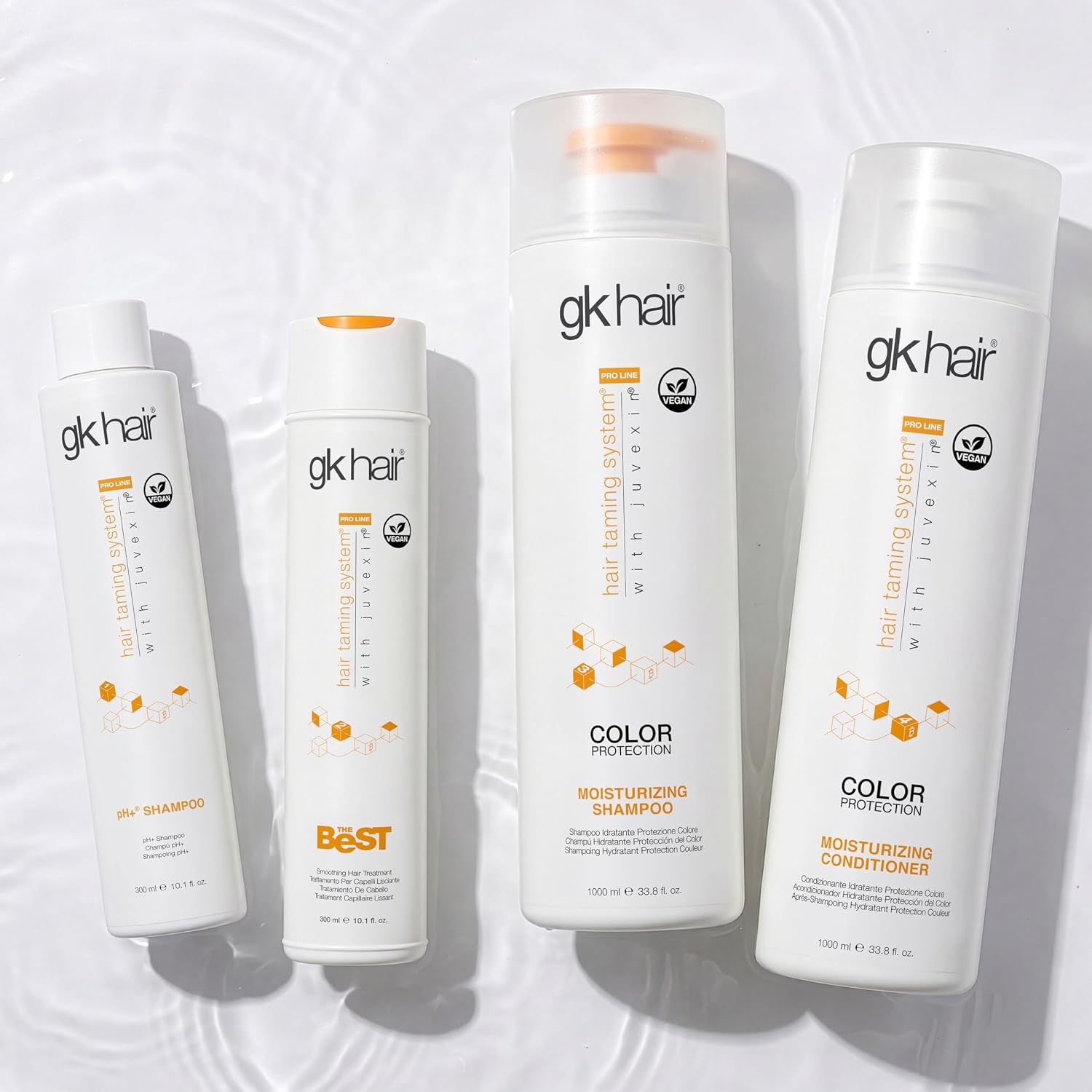 GK HAIR Keratin Shampoo and Conditioner set, Sulfate Free Moisturizing shampoo & conditioner for Color Treated Hair, Hydrating lightweight Formula for Dry, Damaged & Frizzy Hair 10.1oz each