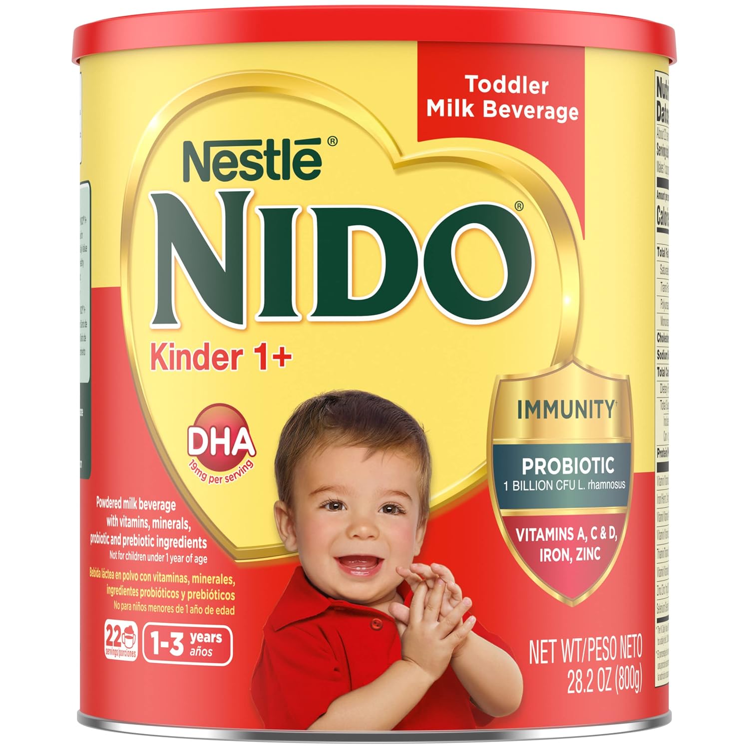 Nido NESTLE Kinder 1+ Powdered Milk Beverage 1.76 lb. Canister