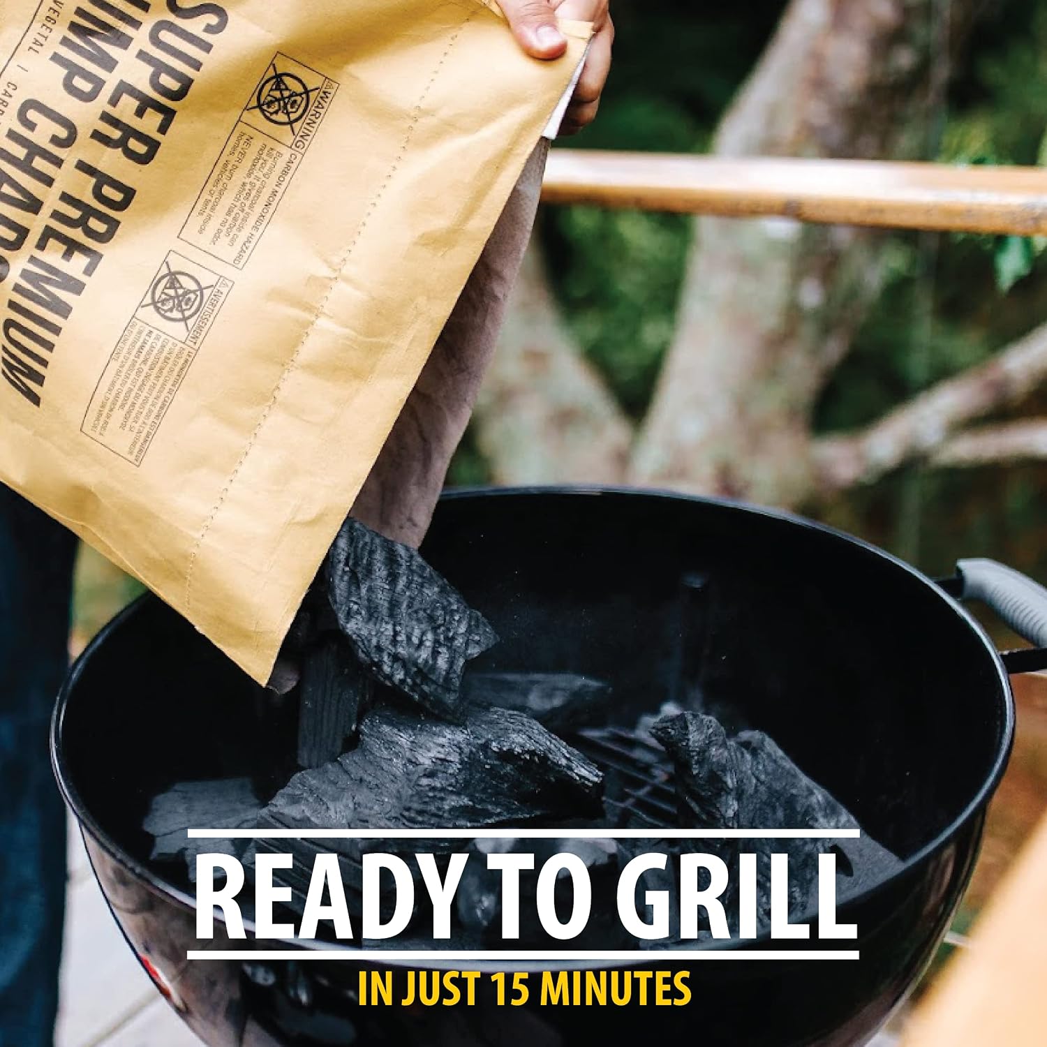 FOGO Super Premium Hardwood Lump Charcoal, Natural, Large Sized Lump Charcoal for Grilling and Smoking, Restaurant Quality, 35 Pound Bag