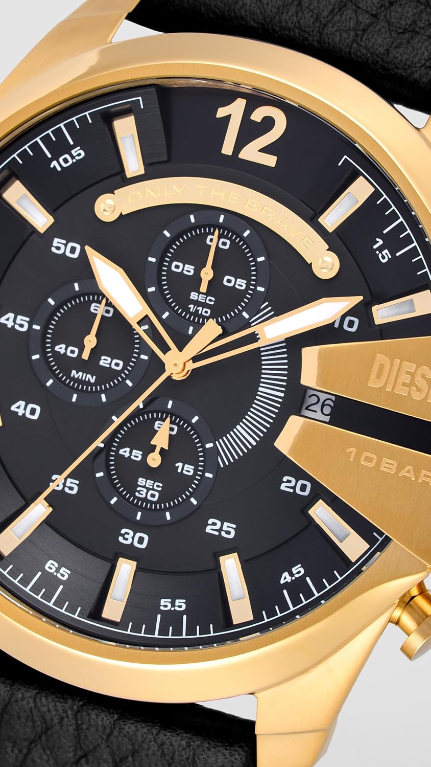Diesel Mega Chief Watch for Men, Chronograph Men's Watch