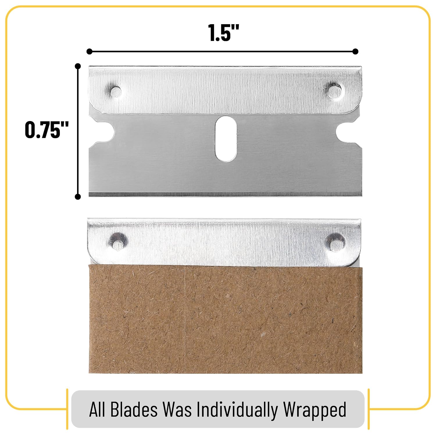 Bates- Razor Blades, 50 pcs, Carbon Steel Flat Scraper Blades